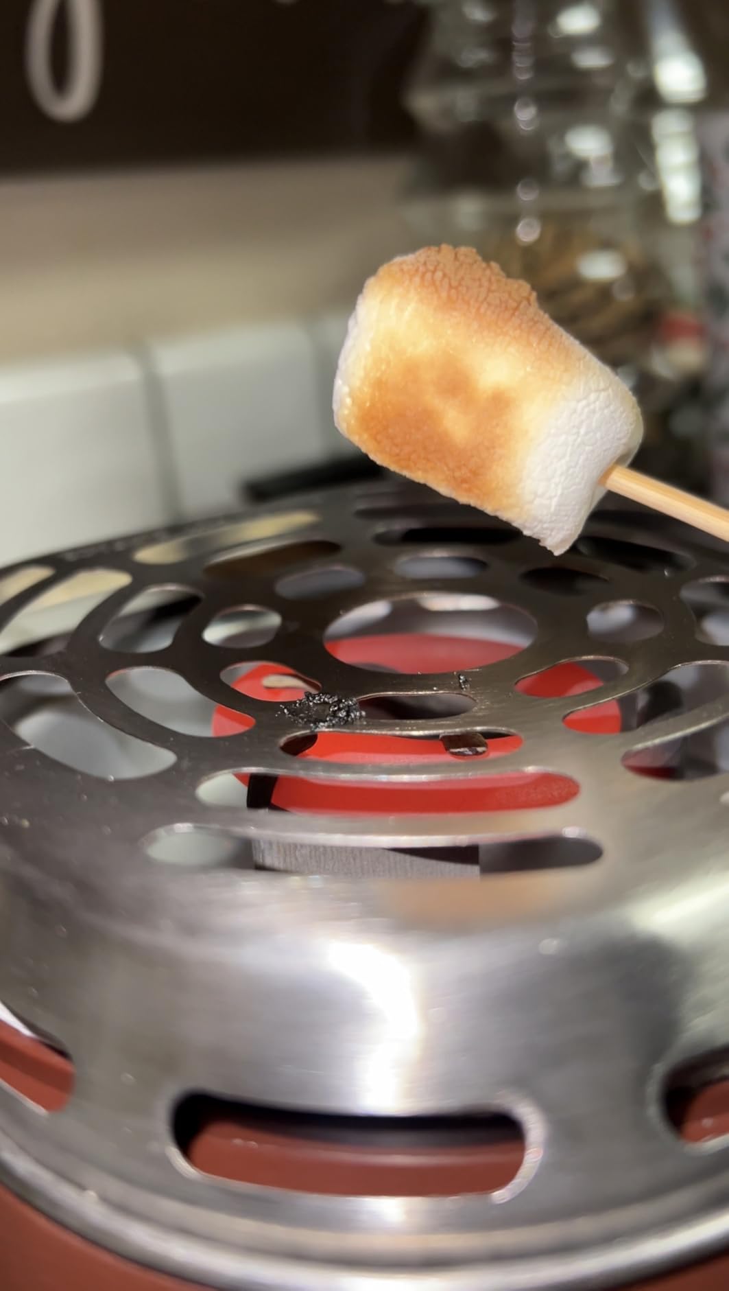 Nostalgia Tabletop Indoor Electric S'mores Maker - Smores Kit With Marshmallow Roasting Sticks and 4 Trays for Graham Crackers, Chocolate, and Marshmallows - Movie Night Supplies - Brown customer photo 2