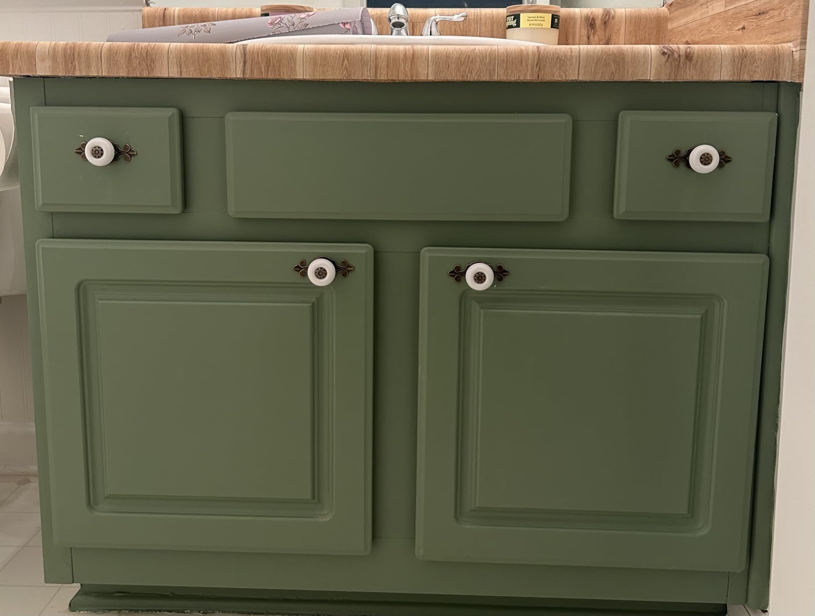 PRESTIGE Interior Paint and Primer in One, Garden Sage, Eggshell, 1 Gallon customer photo 2