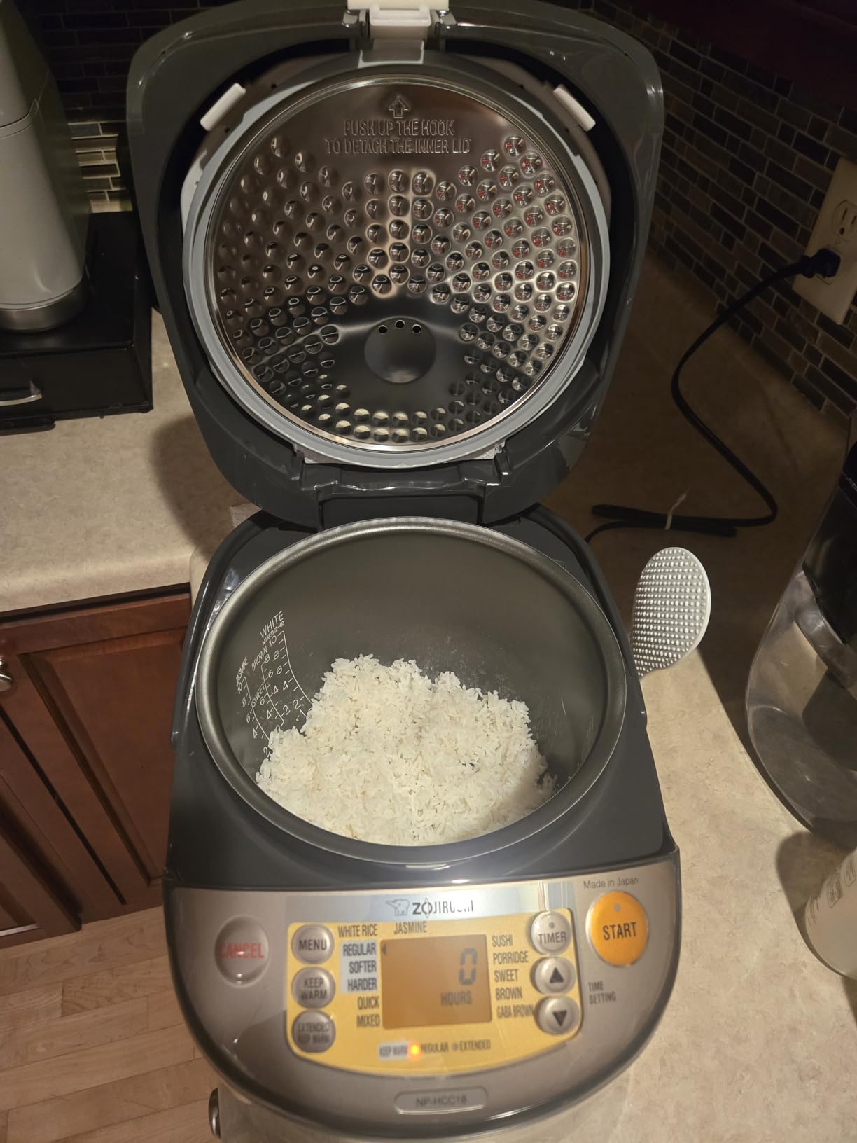 Zojirushi NP-HCC18XH Induction Heating System Rice Cooker and Warmer, 1.8 L, Stainless Dark Gray customer photo 1