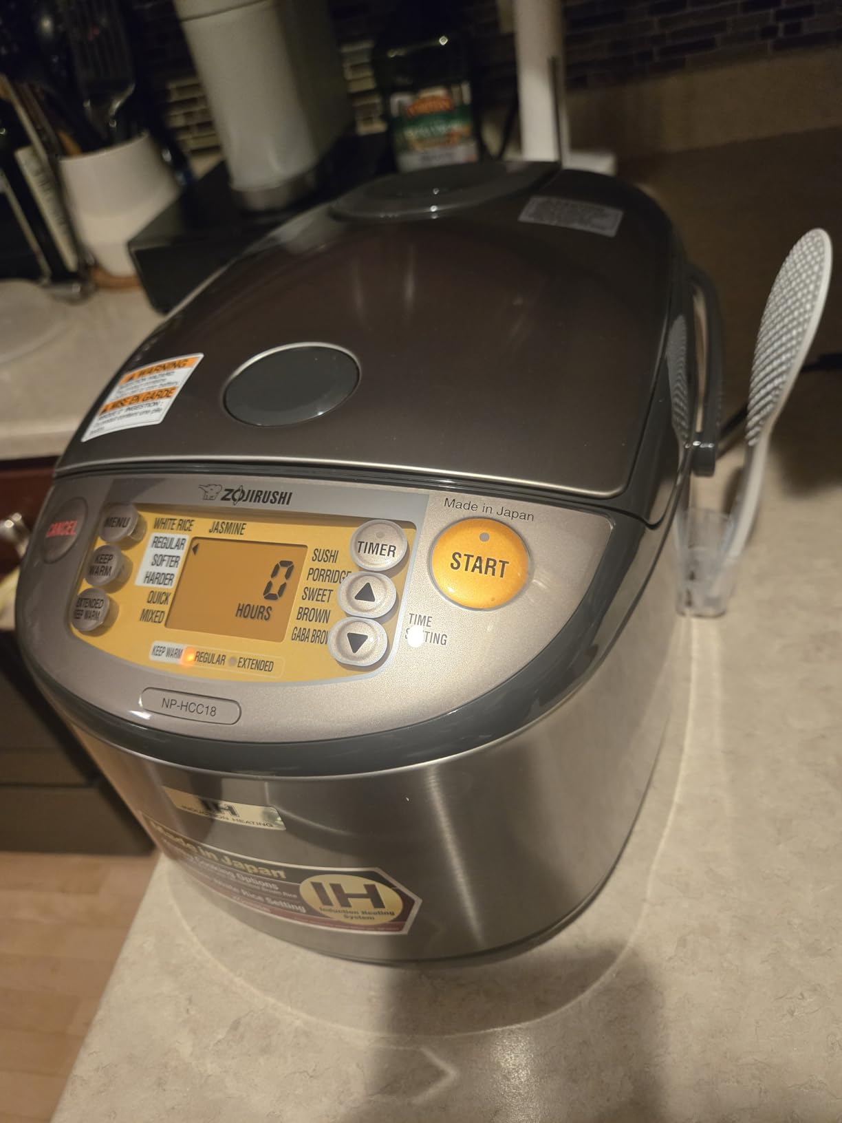 Zojirushi NP-HCC18XH Induction Heating System Rice Cooker and Warmer, 1.8 L, Stainless Dark Gray customer photo 2