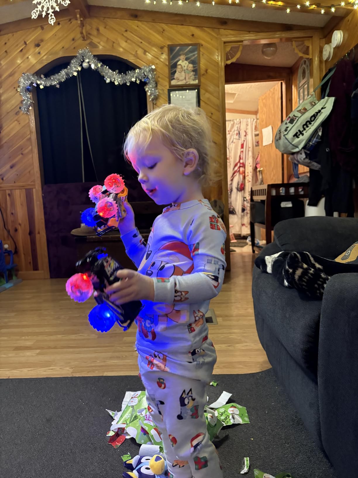 Light-Up Monster Truck Toys (2-Pack) - Push-&-Go Cars with Glowing Wheels - Birthday Gift for Toddlers, Boys & Girls Ages 3+ - Durable Friction-Powered Trucks - Batteries Included customer photo 1