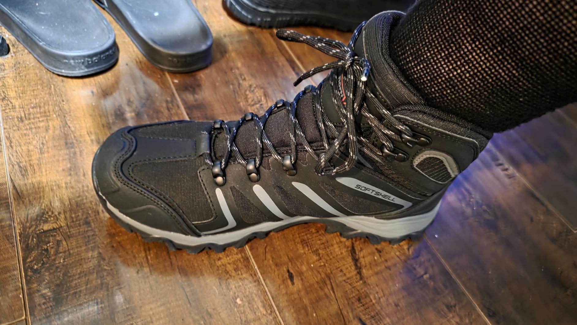 NORTIV 8 Men's Ankle High Waterproof Hiking Boots Outdoor Lightweight Shoes Trekking Trails Armadillo - Customer Photo 1