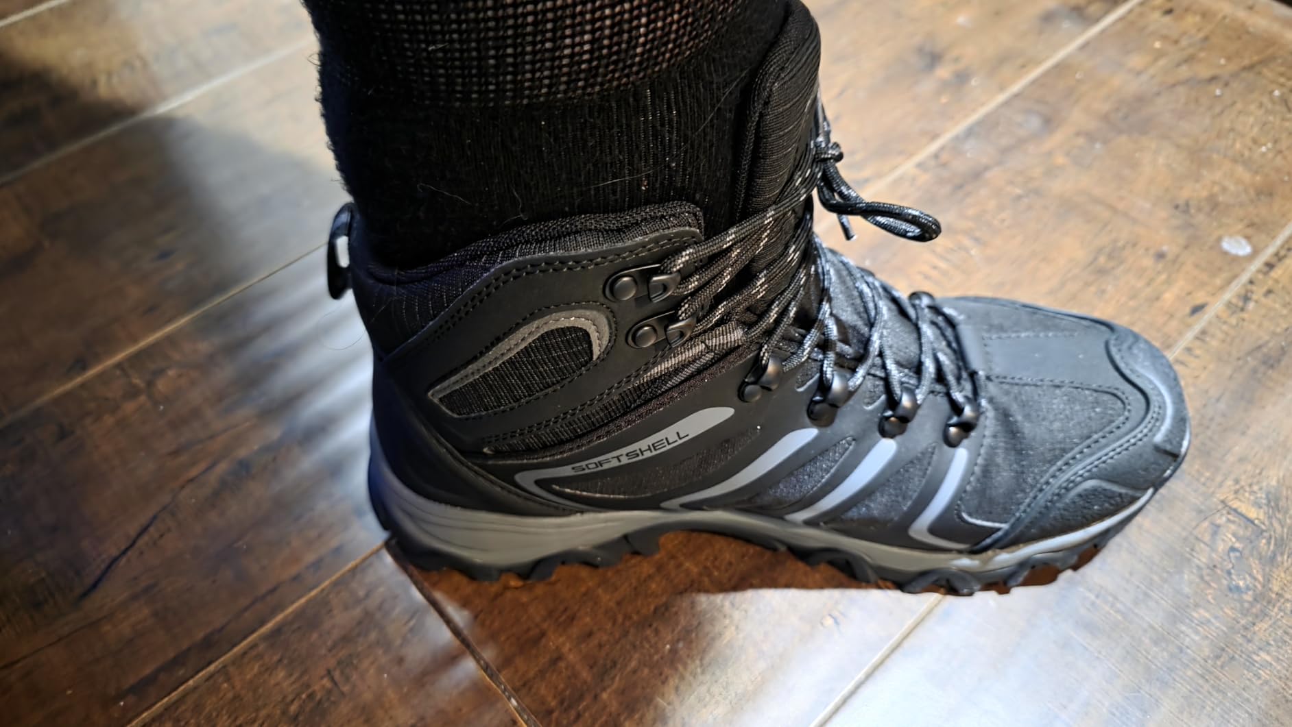 NORTIV 8 Men's Ankle High Waterproof Hiking Boots Outdoor Lightweight Shoes Trekking Trails Armadillo - Customer Photo 2