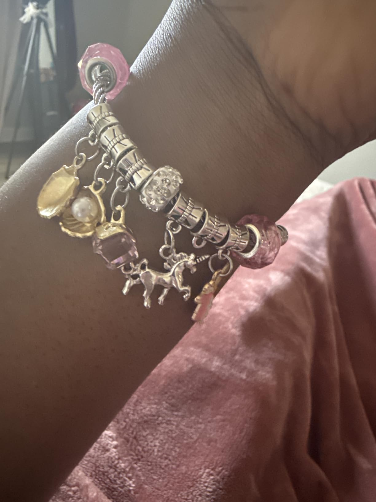 COO&KOO Charm Bracelet Making Kit, A Unicorn Girls Toy That Inspires Creativity and Imagination, Crafts for Girls Ages 8-12 with Jewelry Making Kit Perfect Gifts for 6 7 8 9 10 Girl Self-Expression! customer photo 2