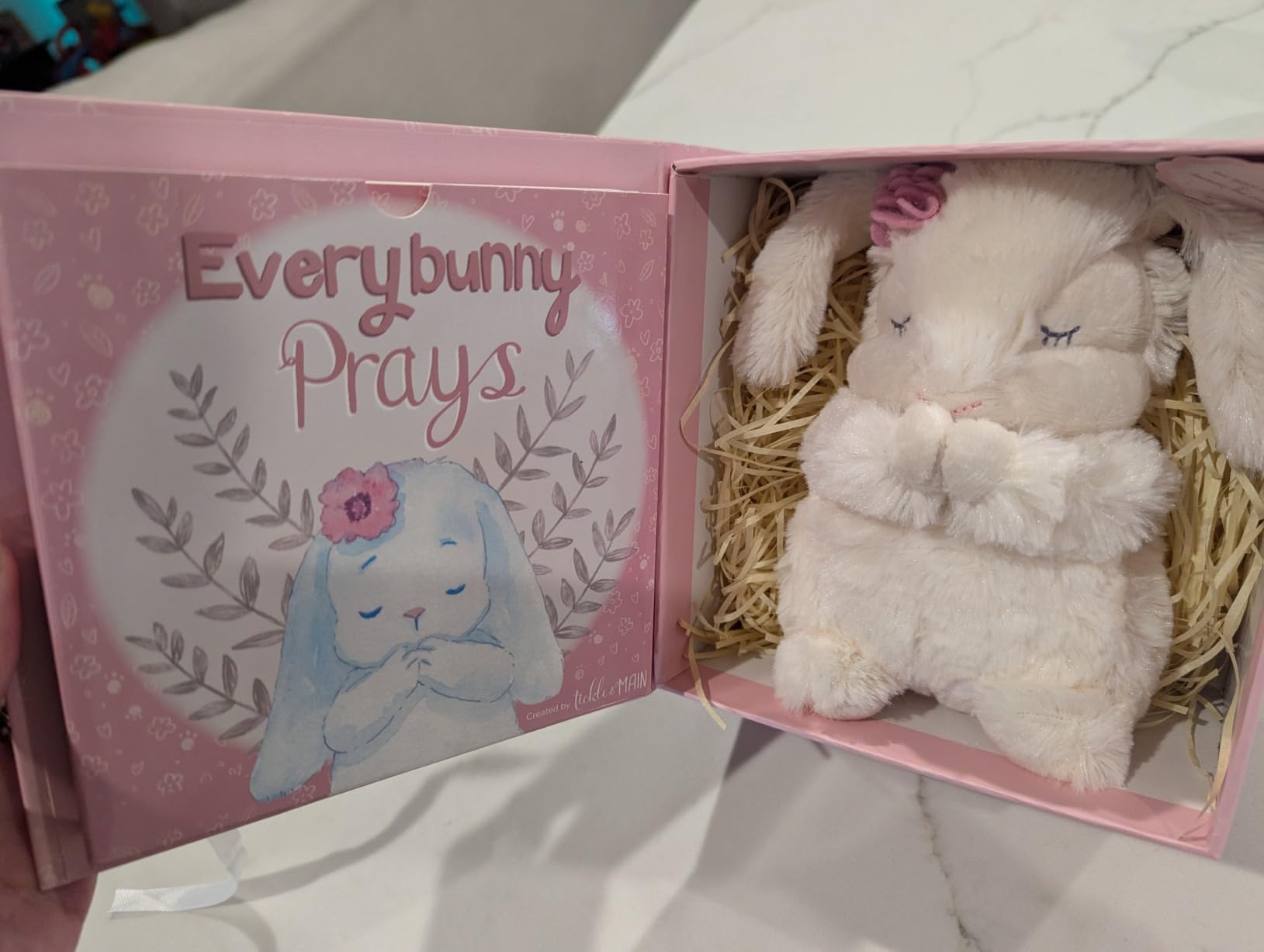 Tickle & Main Everybunny Prays Bunny Plush & Musical Prayer Toy for Christening Gifts for Girls - Pink, 7 in - Baby Dedication & Baptism Gifts for Girls with Illustrated Board Book customer photo 1