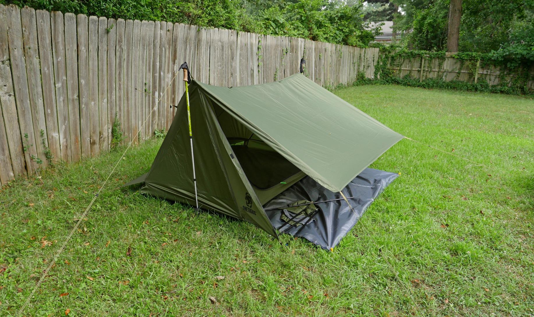 OneTigris Backwoods Bungalow Bushcraft Shelter 2.0, Ultralight Backpacking Tent with Porch for Camping Hiking Backpacking Motorcycle Kayak Bushcrafters customer photo 1