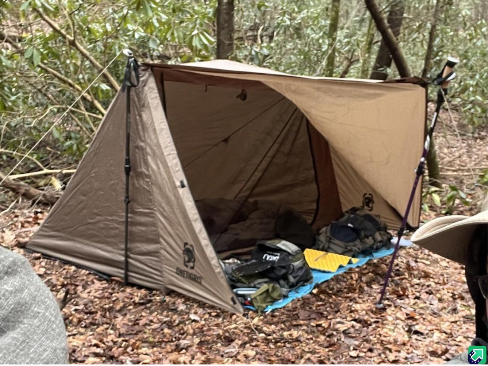 OneTigris Backwoods Bungalow Bushcraft Shelter 2.0, Ultralight Backpacking Tent with with Porch for Camping Hiking Backpacking Motorcycle Kayak Bushcrafters Customer Review OneTigris Backwoods Bungalow Bushcraft Shelter 2.0, Ultralight Backpacking Tent with with Porch for Camping Hiking Backpacking Motorcycle Kayak Bushcrafters - Customer Photo 3
