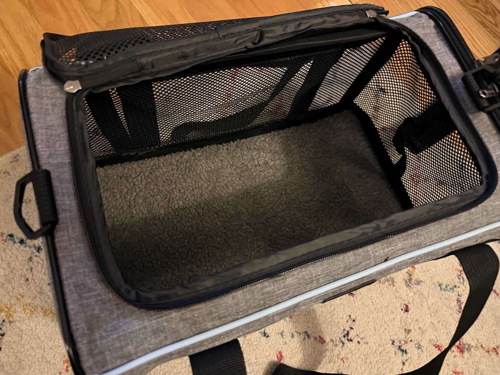Vceoa 17.5x11x11 Inches Cat, Dog Carrier for Pets Up to 16 Lbs, Soft-Sided Cat Bag Animal Carriers Travel Puppy Carry As a Toy of Fabric Pet Home customer photo 2