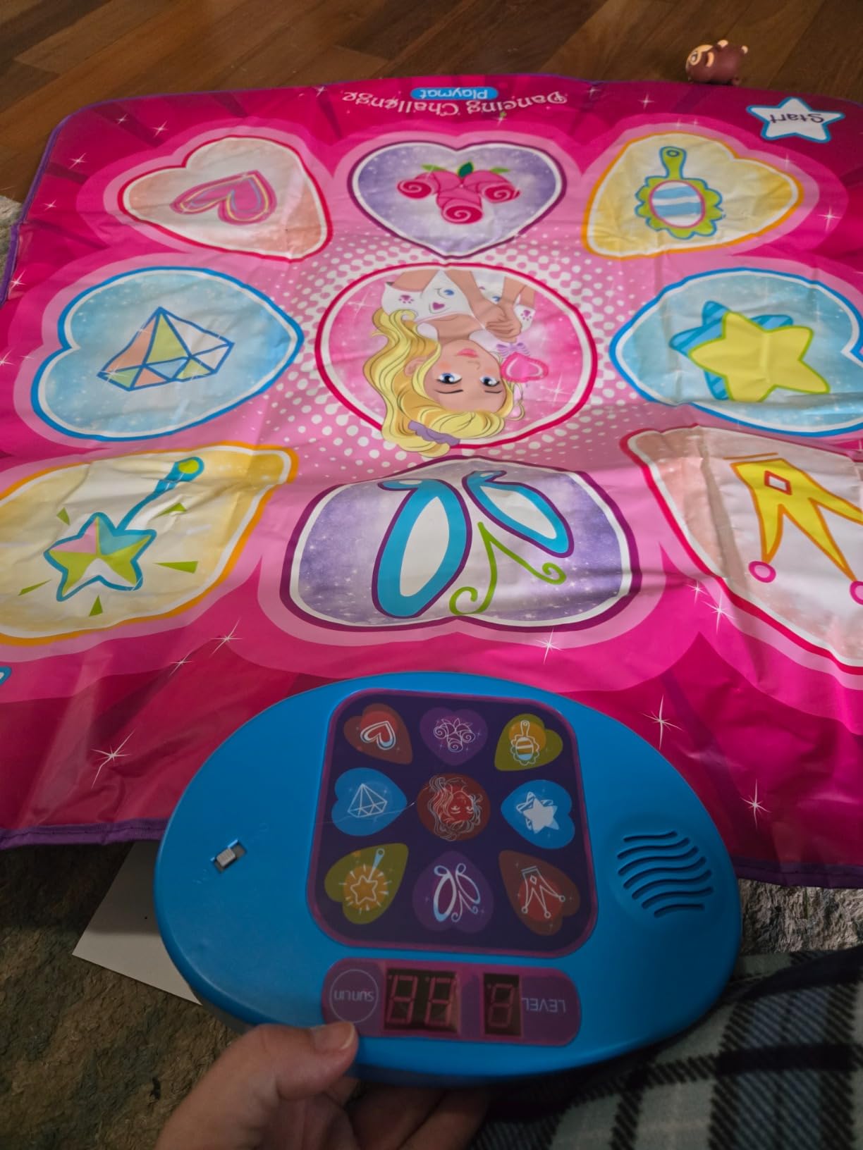 SUNLIN Dance Mat - Rhythm Step Play Mat - Dance Game Toy Pad with LED Lights, Gift for Kids Girls 3-12, Adjustable Volume, Built-in Music, 3 Challenge Levels customer photo 1
