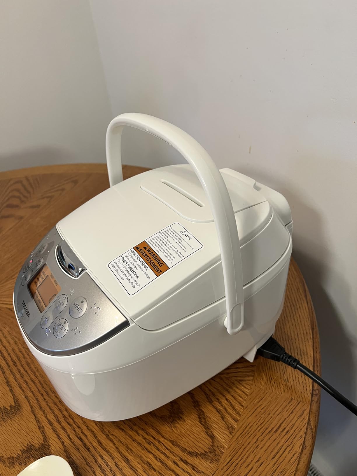 TOSHIBA Induction Heating Rice Cooker - Low Carb, Low Sugar, Digital Steamer, 5.5 Cups (Uncooked), 8 Cooking Functions, 24H Timer & Auto Keep Warm, Silvery white customer photo 2