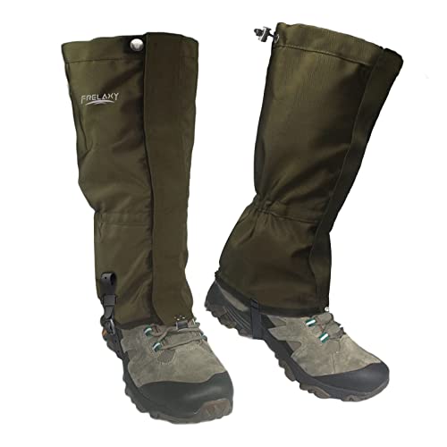 Frelaxy Ultra High-Performance Hunting Gaiters, 100% Waterproof Hiking Leg Gaiters with Upgraded Rubber Foot Strap, Adjustable Snow Boot (Olive Green, M) Frelaxy Ultra High-Performance Hunting Gaiters, 100% Waterproof Hiking Leg Gaiters with Upgraded Rubber Foot Strap, Adjustable Snow Boot (Olive Green, M) - Frelaxy