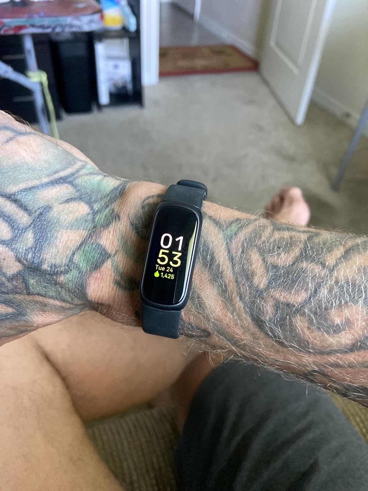 Fitbit Inspire 3 Fitness Tracker - Advanced Health Insights with Stress Management, Workout Intensity & Sleep Tracking, 24/7 Heart Rate, Includes Small and Large Classic Bands - Midnight Zen/Black customer photo 2
