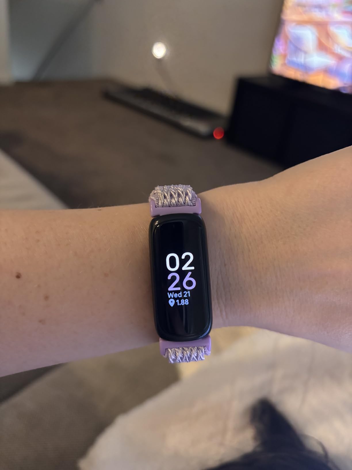 Fitbit Inspire 3 Fitness Tracker - Advanced Health Insights with Stress Management, Workout Intensity & Sleep Tracking, 24/7 Heart Rate, Includes Small and Large Classic Bands (Lilac Bliss/Black) customer photo 1