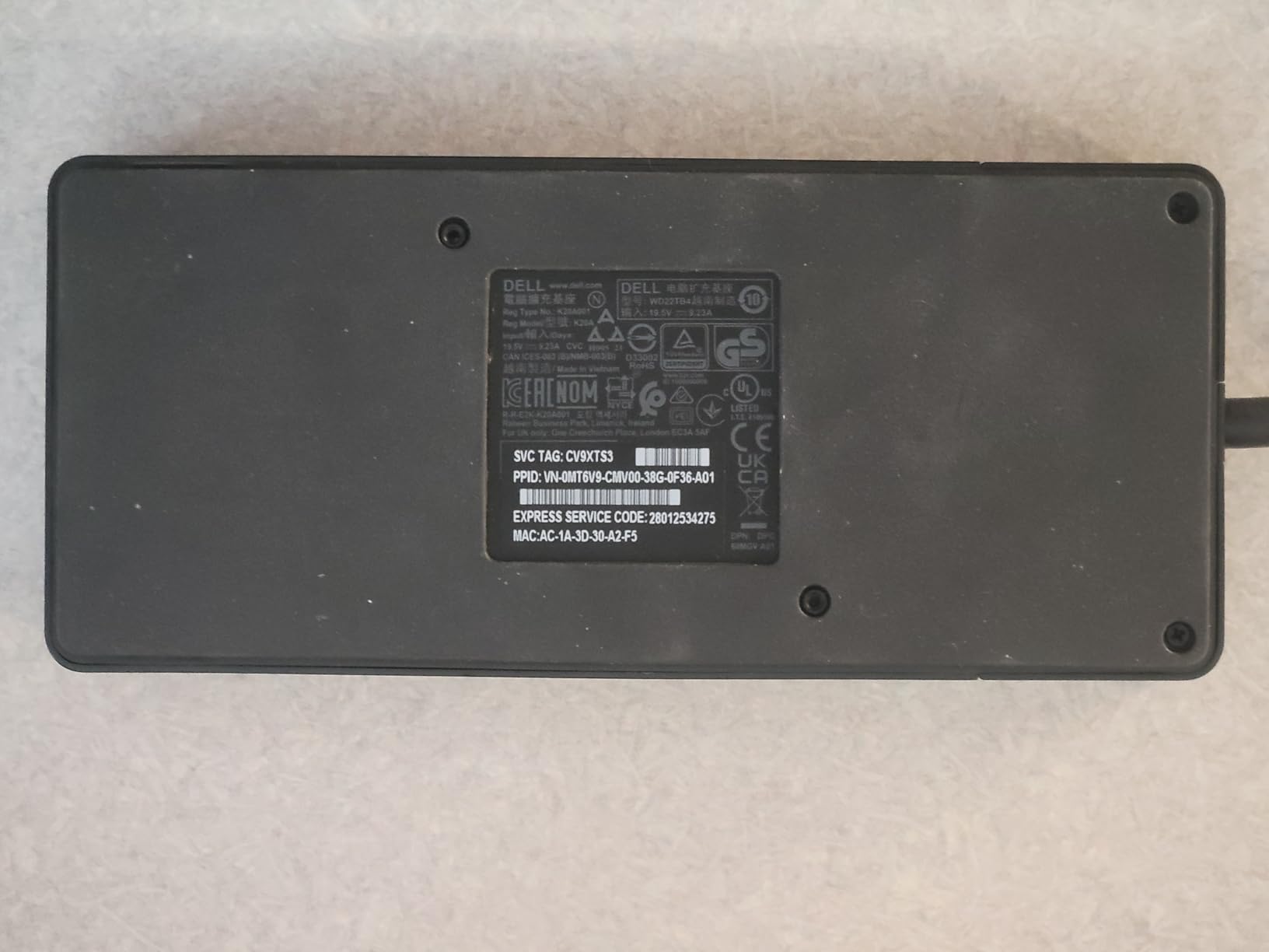 Dell ThunderBolt 4 Dock (WD22TB4) customer photo 1