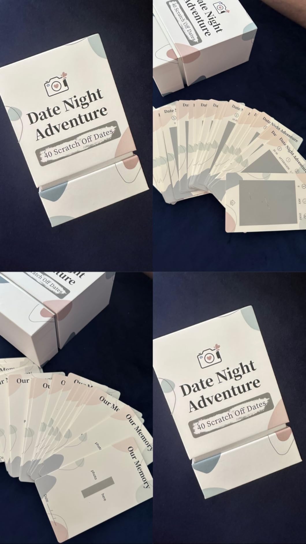 40 Fun Date Night Scratch Off Card Game Ideas, Couples Gifts for Wedding Anniversaries, Bridal Shower, Engagement, Romantic Valentines Day Gifts for Him, Her, Men, Boyfriend, Girlfriend, Husband, Wife customer photo 1