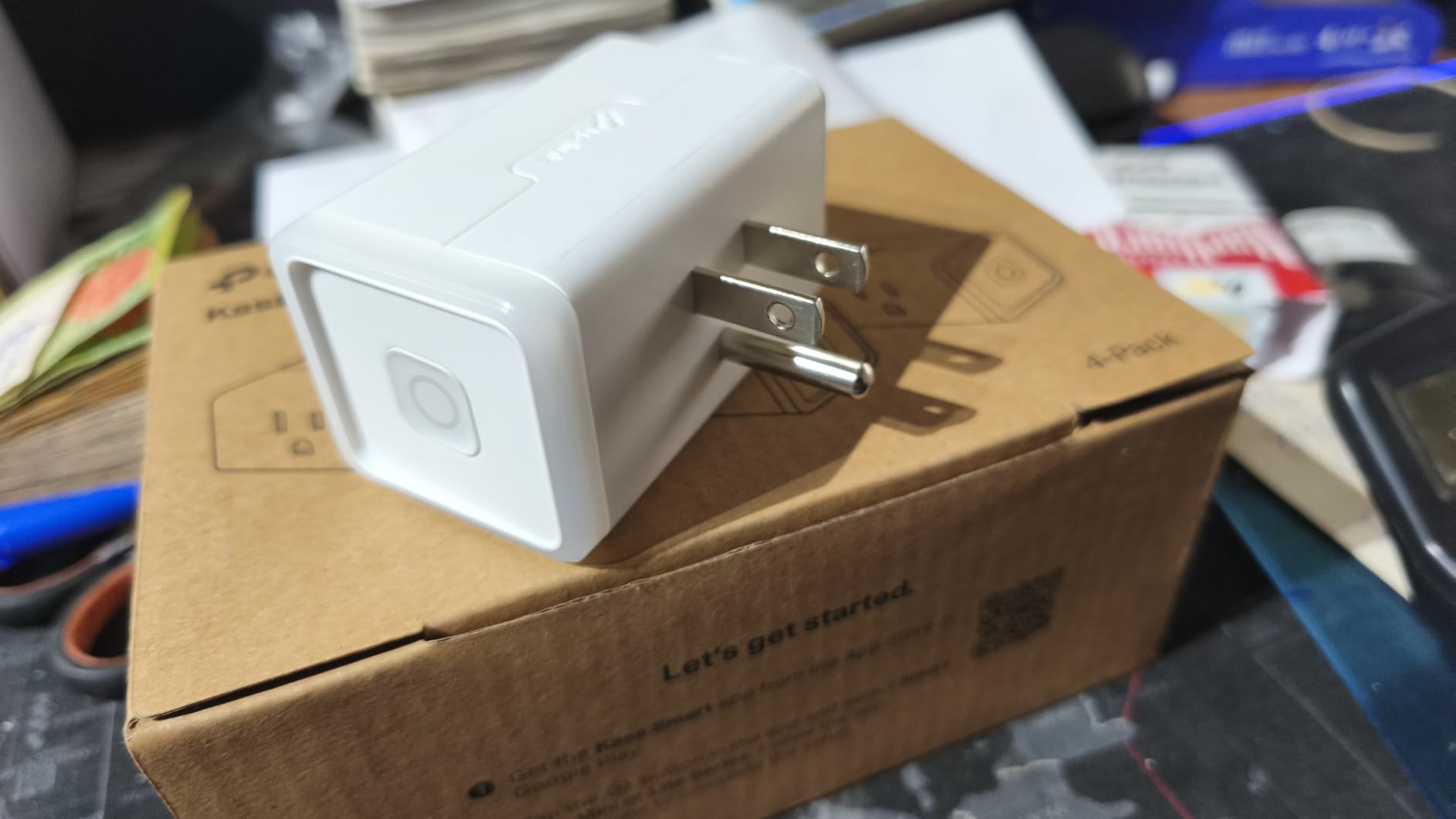 Kasa Matter Smart Plug w/ Energy Monitoring, Compact Design, 15A/1800W Max, Super Easy Setup, Works with Apple Home, Alexa & Google Home, UL Certified, 2.4G Wi-Fi Only, White, KP125M (4-Pack) customer photo 1