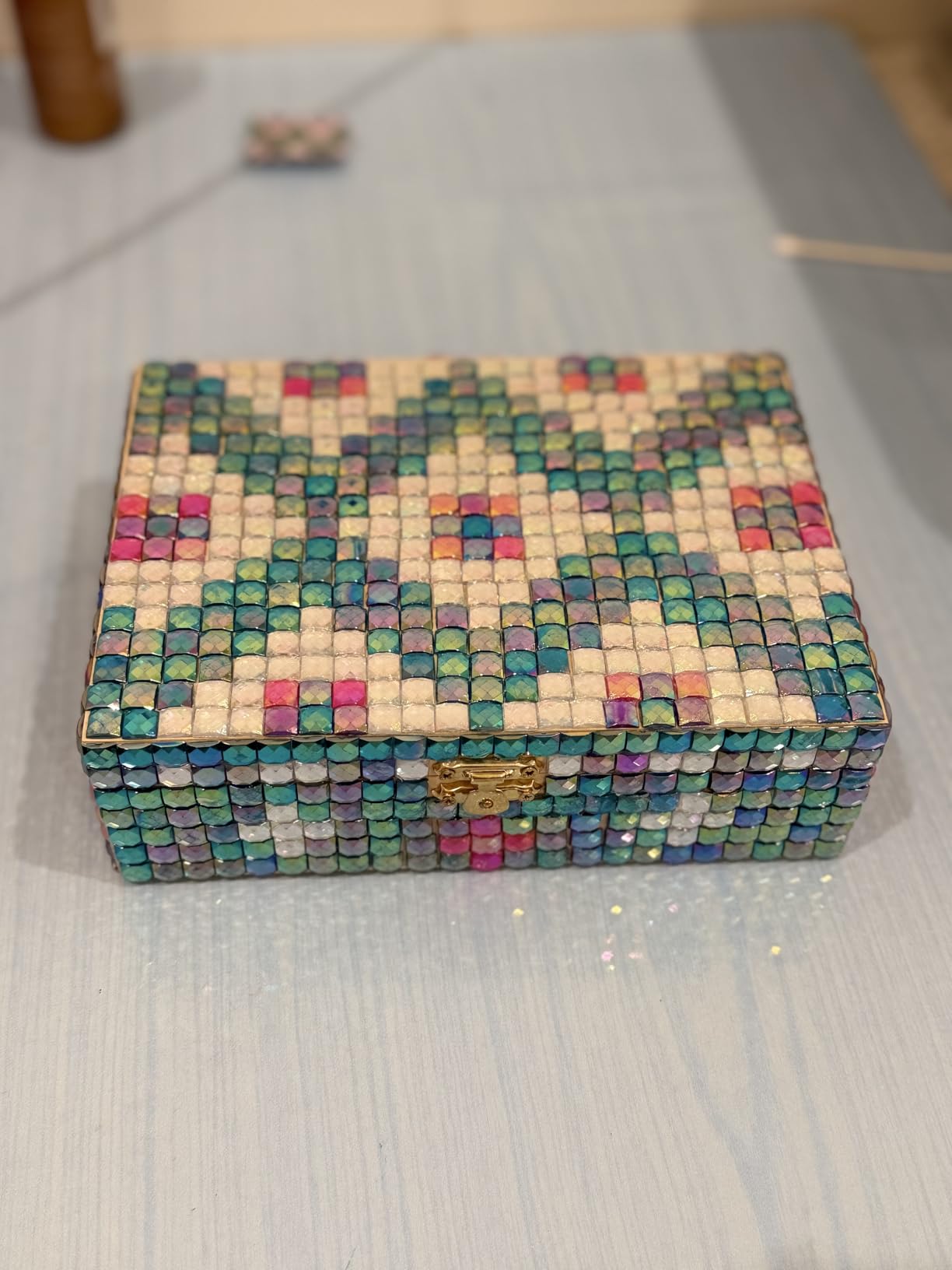 PURPLE LADYBUG Jewelry Box Craft for Girls 8-12 6-8 - Easter Gifts for Kids & Birthday Gift for 7 8 9 10 11 12 Year Old Girl, Fun Mosaic Arts and Crafts for Kids Ages 8-12, Girls Toys 8-10 customer photo 1