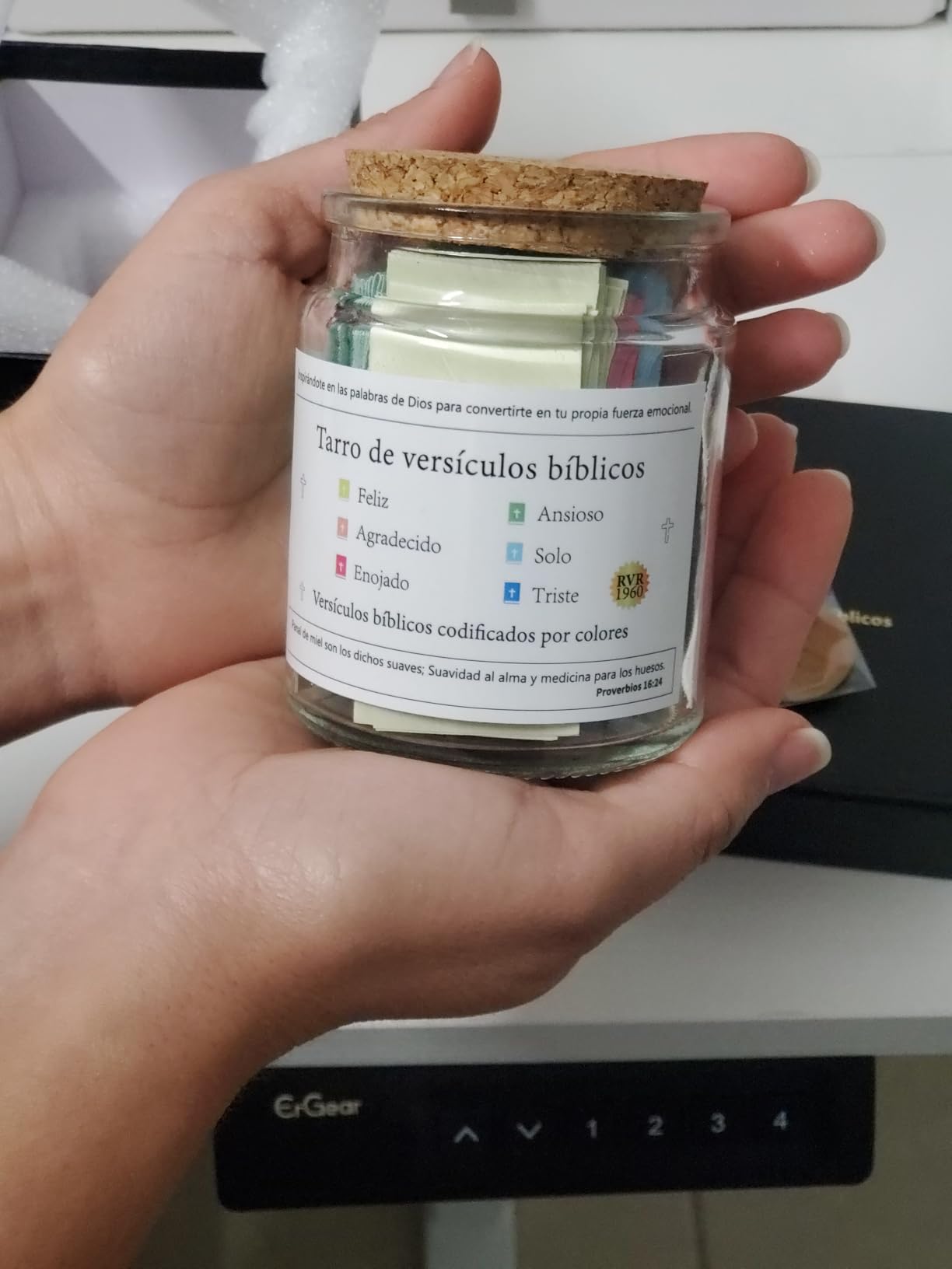 Bible Verse Jar, Scripture Prayer Cards Holy Read Me When Bible Verses Jar, Religious Communion Confirmation Baptisms Christian Gifts for Women Men Teen Girls, Birthday Gifts for Women Mom Teens Friends customer photo 1