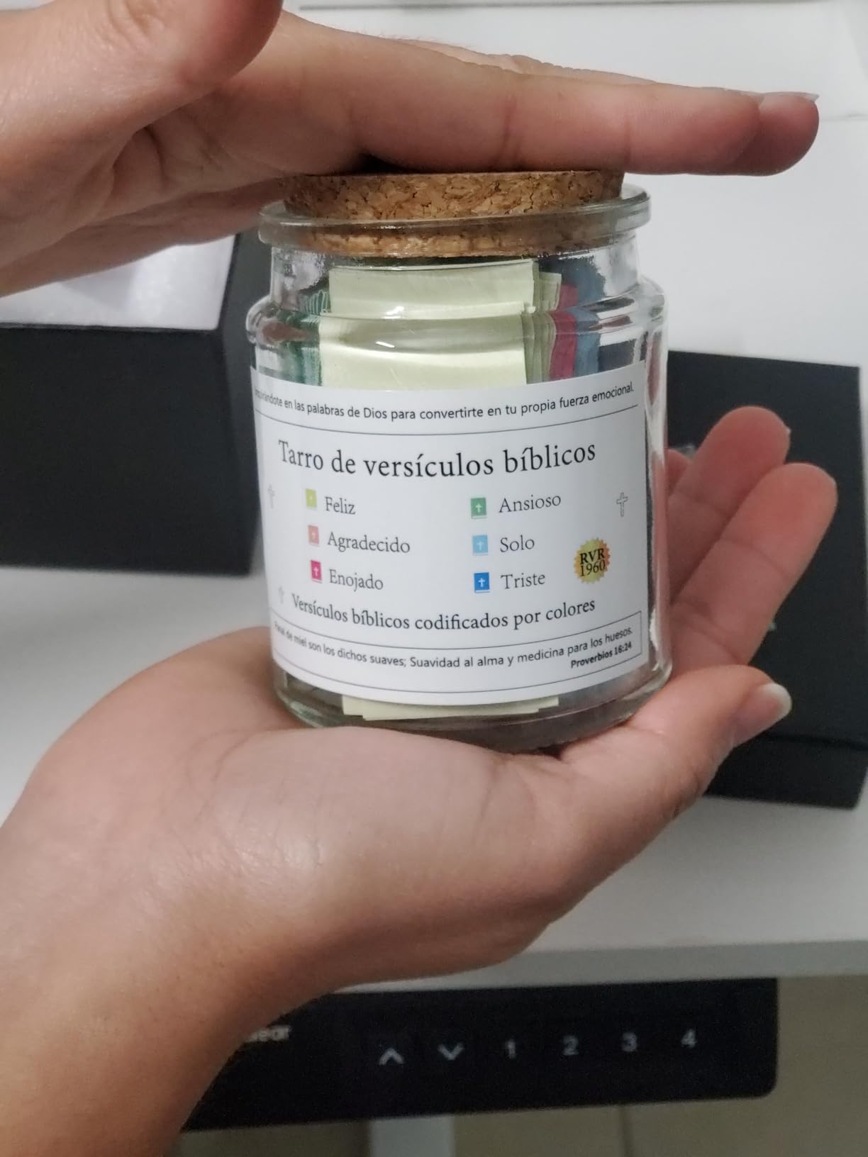 Bible Verse Jar, Scripture Prayer Cards Holy Read Me When Bible Verses Jar, Religious Communion Confirmation Baptisms Christian Gifts for Women Men Teen Girls, Birthday Gifts for Women Mom Teens Friends customer photo 2
