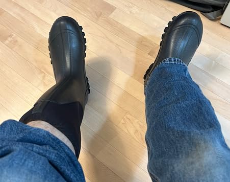 Men's Waterproof Rubber Boots, 6mm Neoprene Insulated Work Boots for Winter Snow & Mud - Durable Anti-Slip Rain Footwear for Farming, Hunting (Flexible Fit) Customer Review Men's Waterproof Rubber Boots, 6mm Neoprene Insulated Work Boots for Winter Snow & Mud - Durable Anti-Slip Rain Footwear for Farming, Hunting (Flexible Fit) - Customer Photo 1