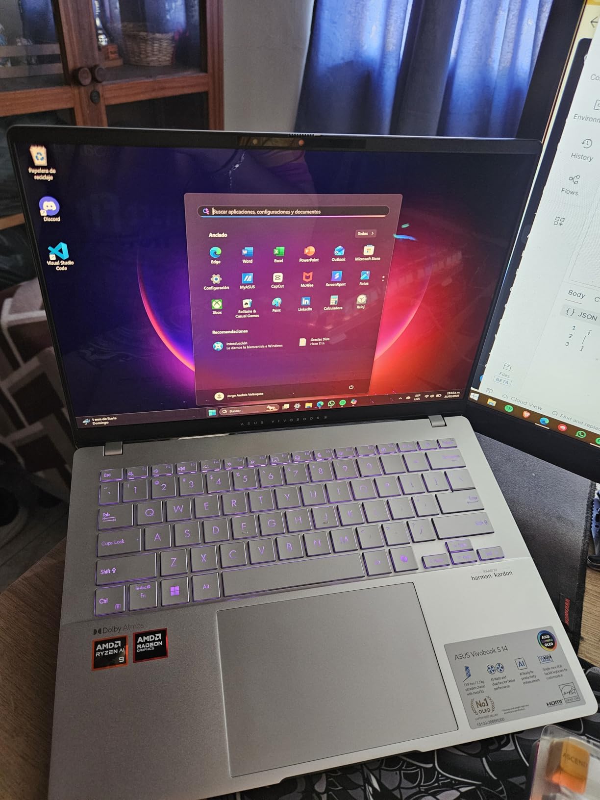 ASUS Vivobook S 14 OLED Slim Laptop, AMD Ryzen AI 9 365 (10 Cores), 24GB RAM, 1TB SSD, 14-inch OLED Display customer photo 1