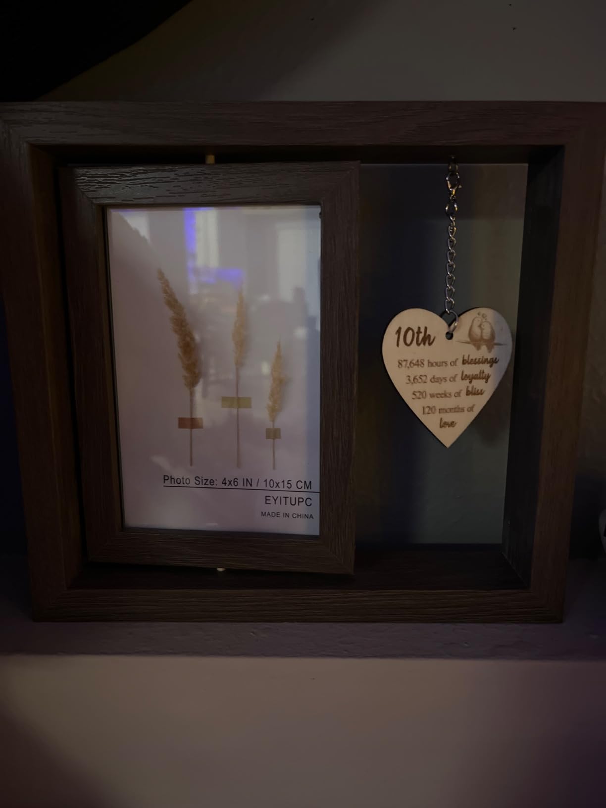 40th Wedding Anniversary Picture Frame Gifts, 40 Year Anniversary Frame for Couples Parents (Display Two 4x6) customer photo 2