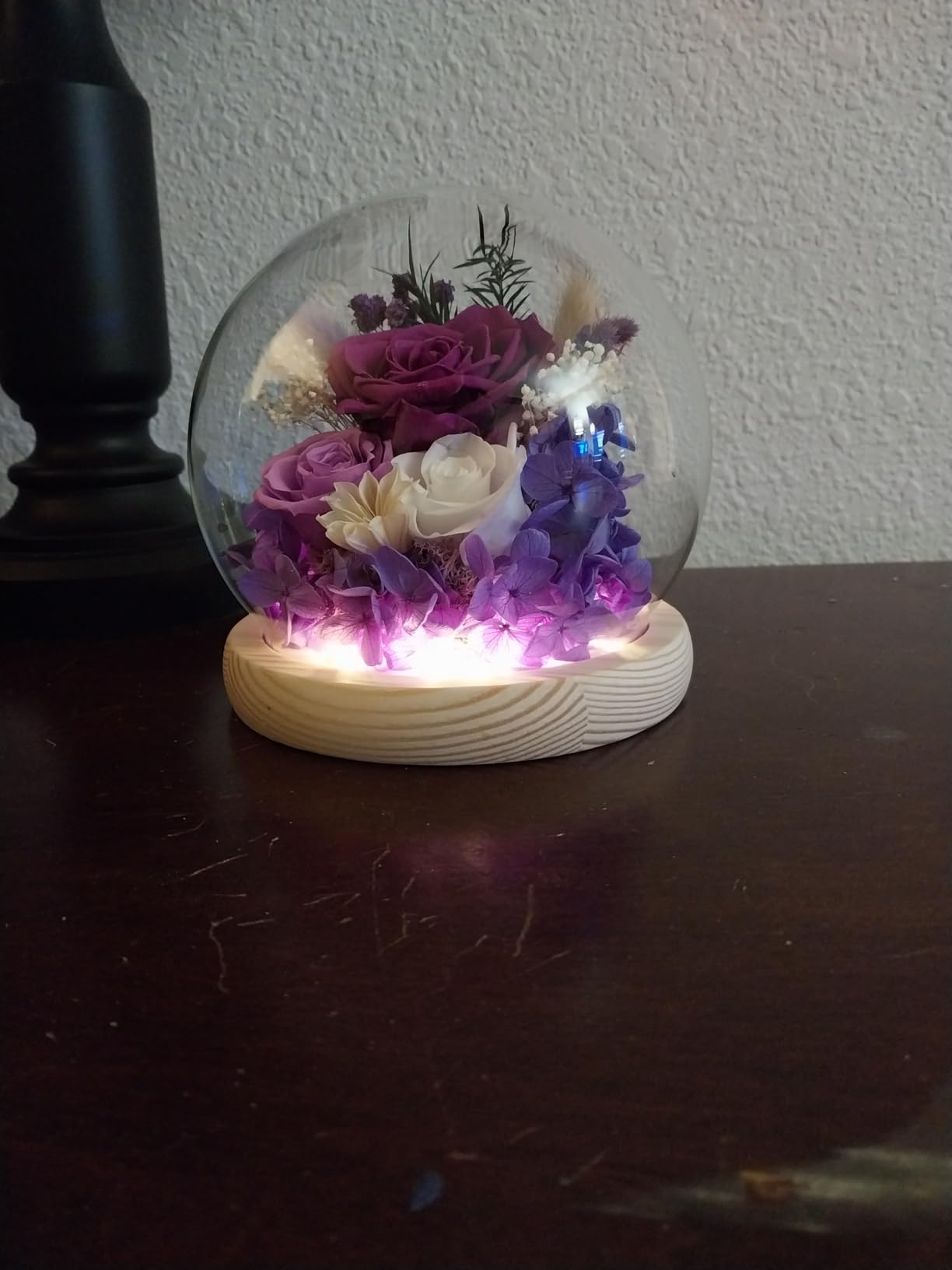 FIACO Gifts for Her Preserved Flowers in Glass Dome Long-Lasting Eternal Rose Birthday Gifts for Women Mom Grandma Wife Sister Girlfriend Pink Flowers for Delivery Prime Anniversary customer photo 2