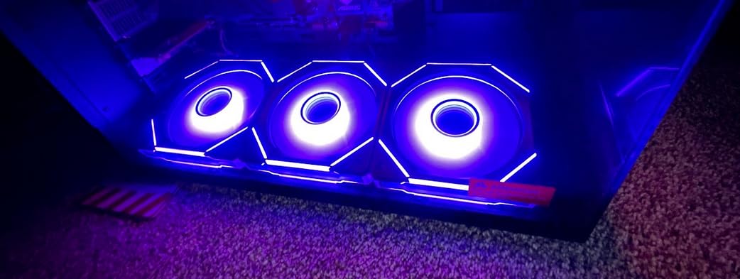 AsiaHorse AMICI-5GT RGB PC Fans, Infinity Mirror ARGB Fans HDB Bearing Fan Speeds Up to 1800 RPM with 24 LED Lights, Forward Blade Fan Compatible Motherboard Aura SYNC customer photo 1