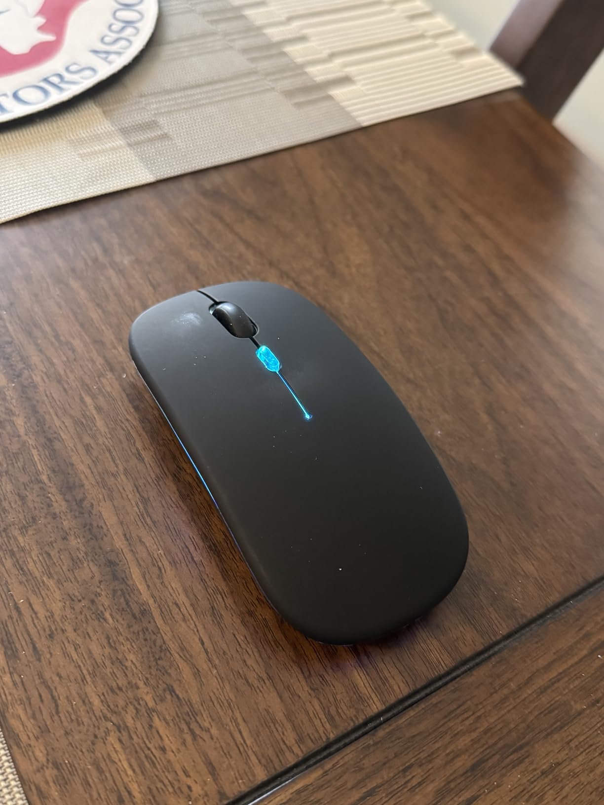 Wireless Bluetooth Mouse, Rechargeable, LED, Silent, Ultra-thin Design (Bluetooth 5.2 and 2.4GHz USB Receiver) | Portable Computer Mouse for Laptops, iPads, MacBooks and Apple Devices (Black) customer photo 1