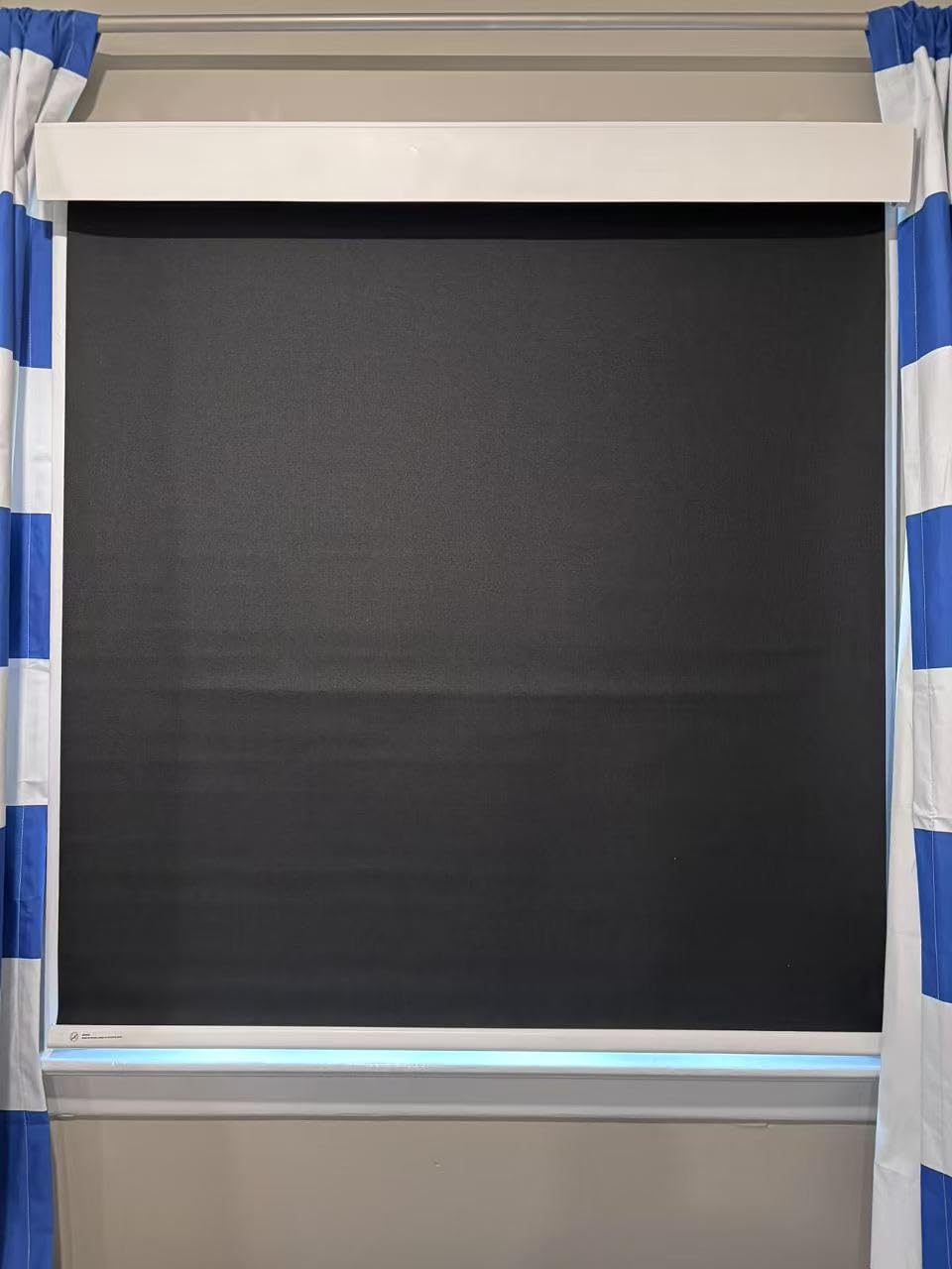 Motorized Blinds No Drill Automatic Blinds for Windows Cordless Roller Shades Electric Blinds with Remote Control Smart Blinds (White, 34.5 x 72) customer photo 1