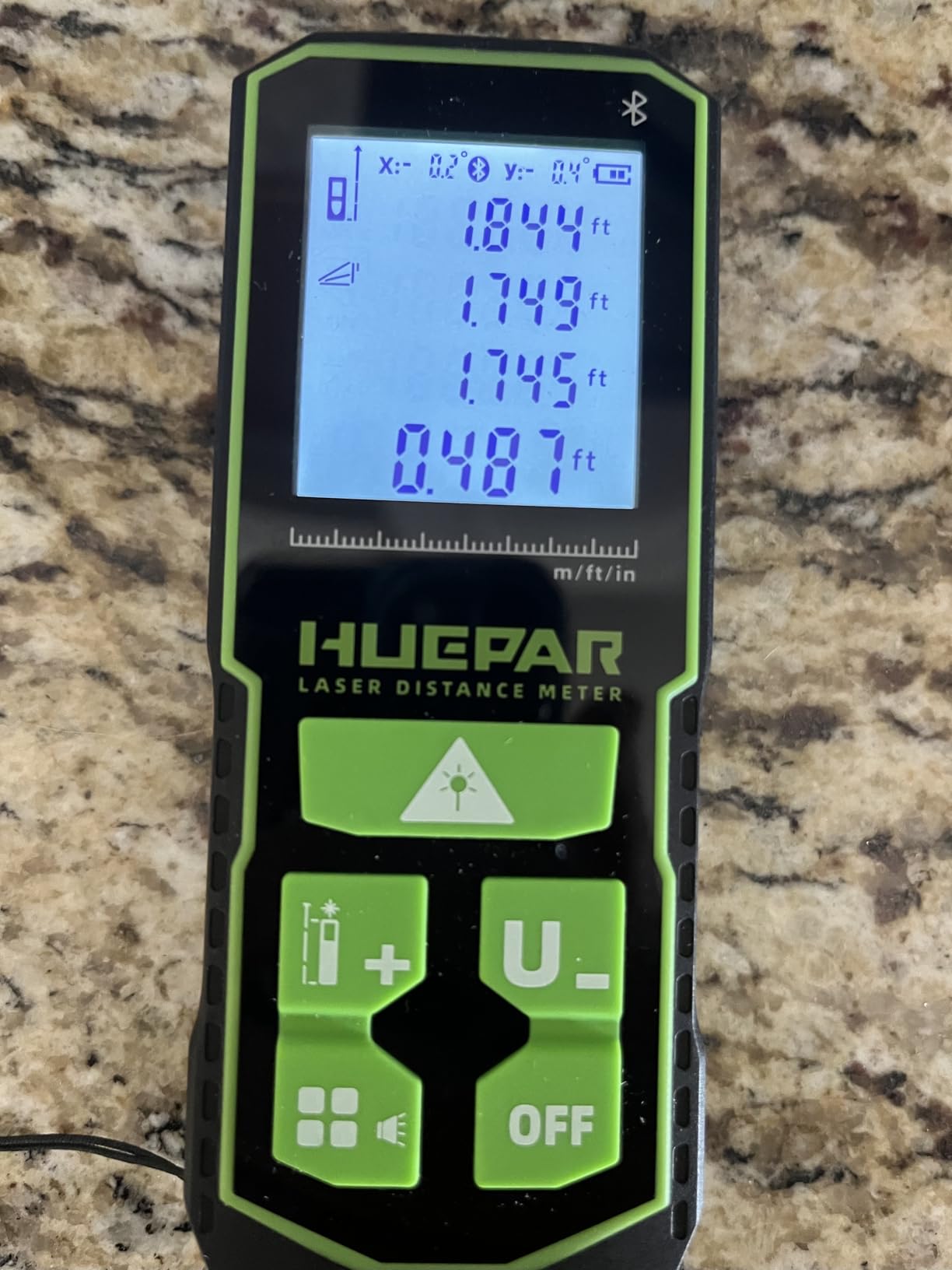 Huepar 330Ft Green Laser Measurement Tool with APP Control and Bluetooth customer photo 2