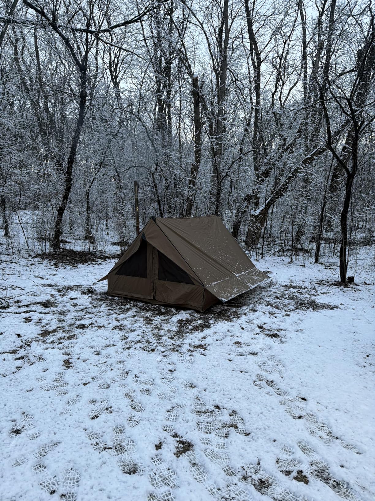 VEVOR Hot Tent, Camping Tipi Hot Tents with Stove Jack, Portable Winter Camping Tents with Snow Skirt, Easy Setup, Waterproof 4 Season Shelter Tents for Fishing Backpacking Customer Review VEVOR Hot Tent, Camping Tipi Hot Tents with Stove Jack, Portable Winter Camping Tents with Snow Skirt, Easy Setup, Waterproof 4 Season Shelter Tents for Fishing Backpacking - Customer Photo 1