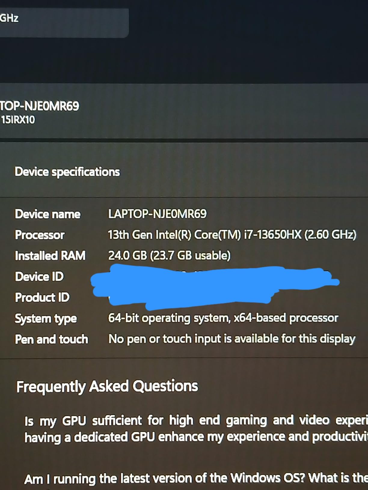 Lenovo Legion LOQ Gaming Laptop | Intel Core i7-13650HX | 15.6