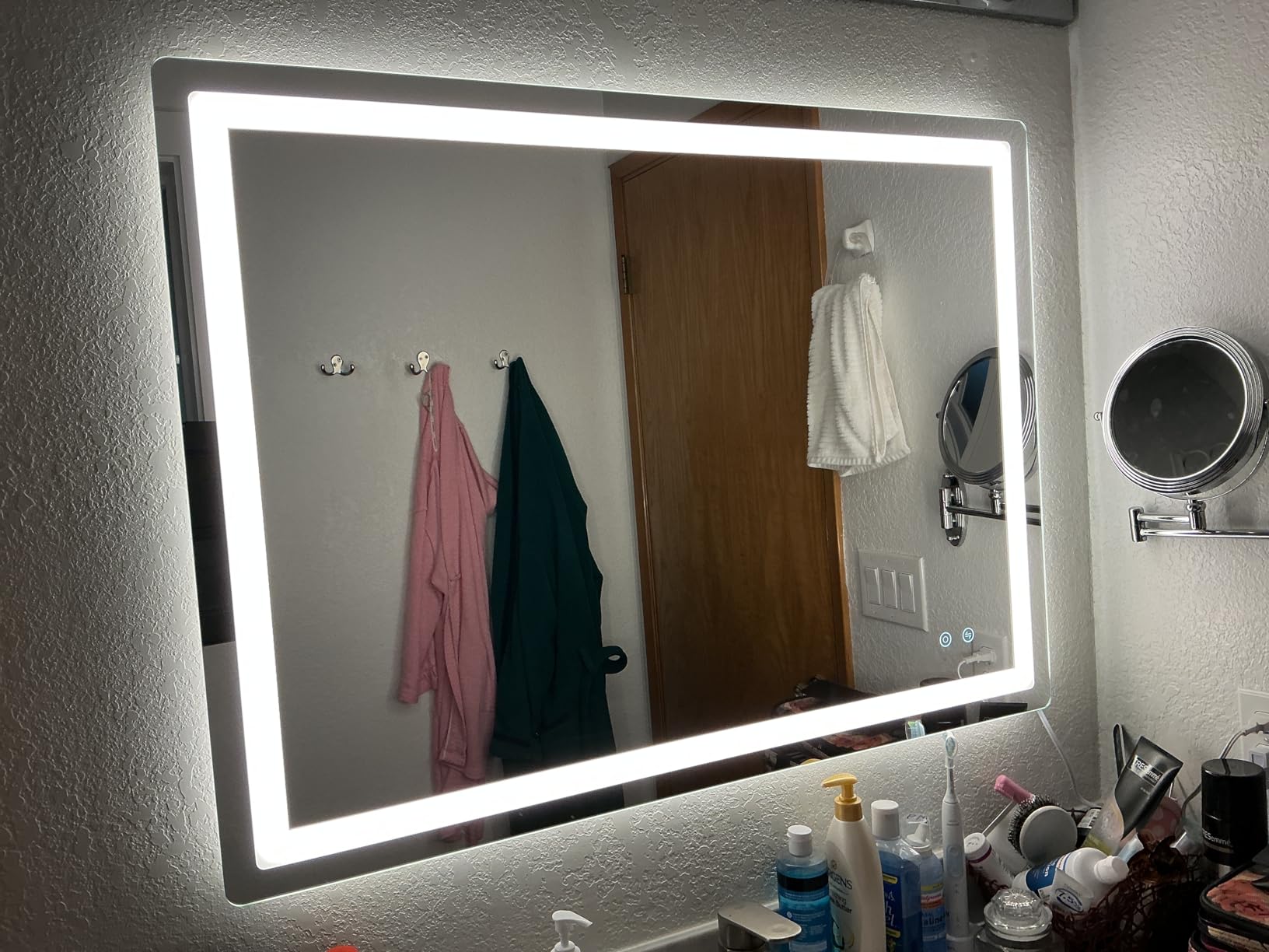 LED Bathroom Mirror with Lights - Anti-Fog, Dimmable, Backlit+Frontlit, 3 Color Light - 40