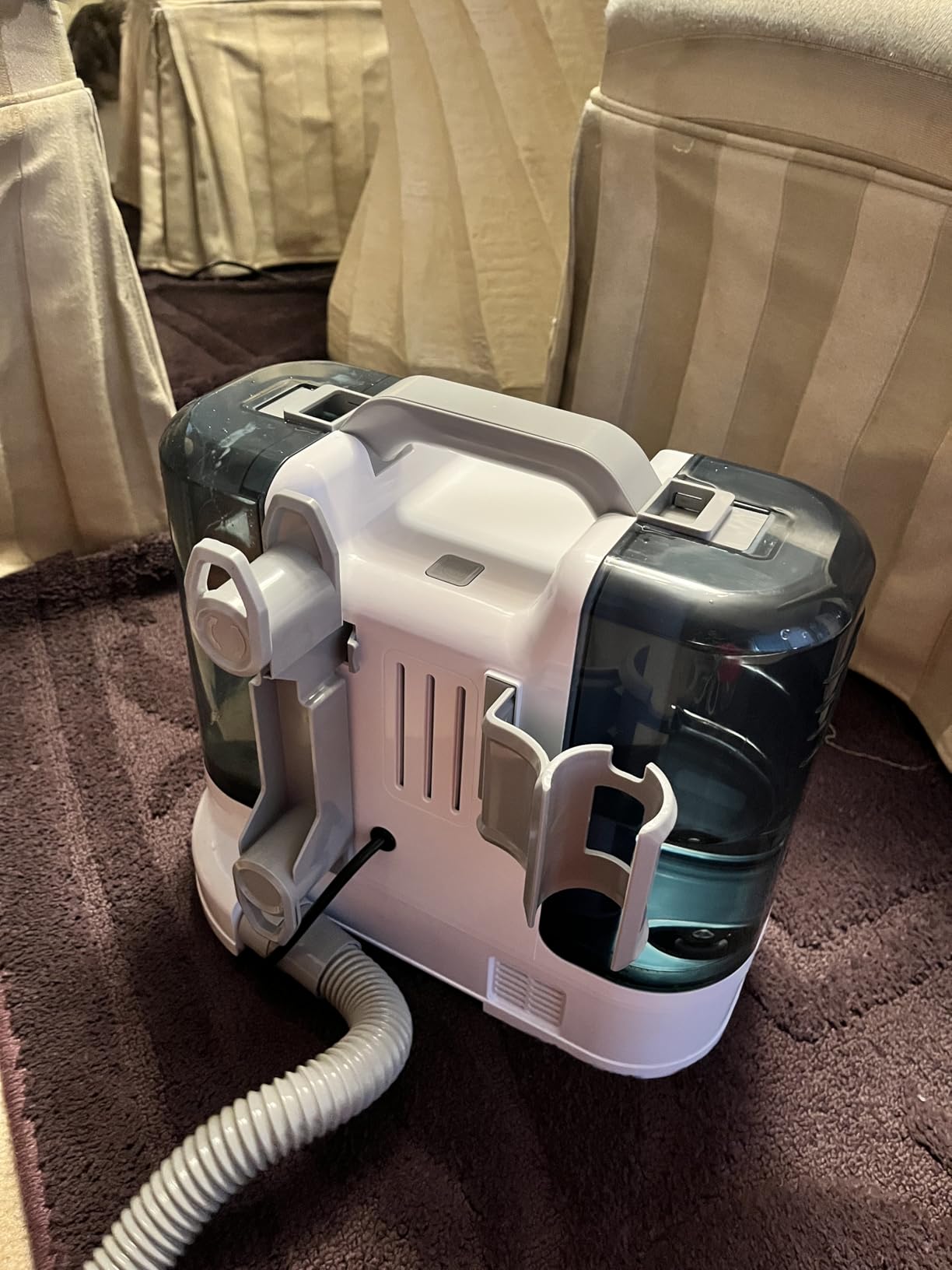 Carpet Cleaner Machine Upholstery - 450W Shampooer Couch Cleaning Portable Vacuum Rug Sofa Car Seat Fabric Mattress Pet Spot Extractor for Furniture Water Hand Held Scrubber Small Deep Washer customer photo 1