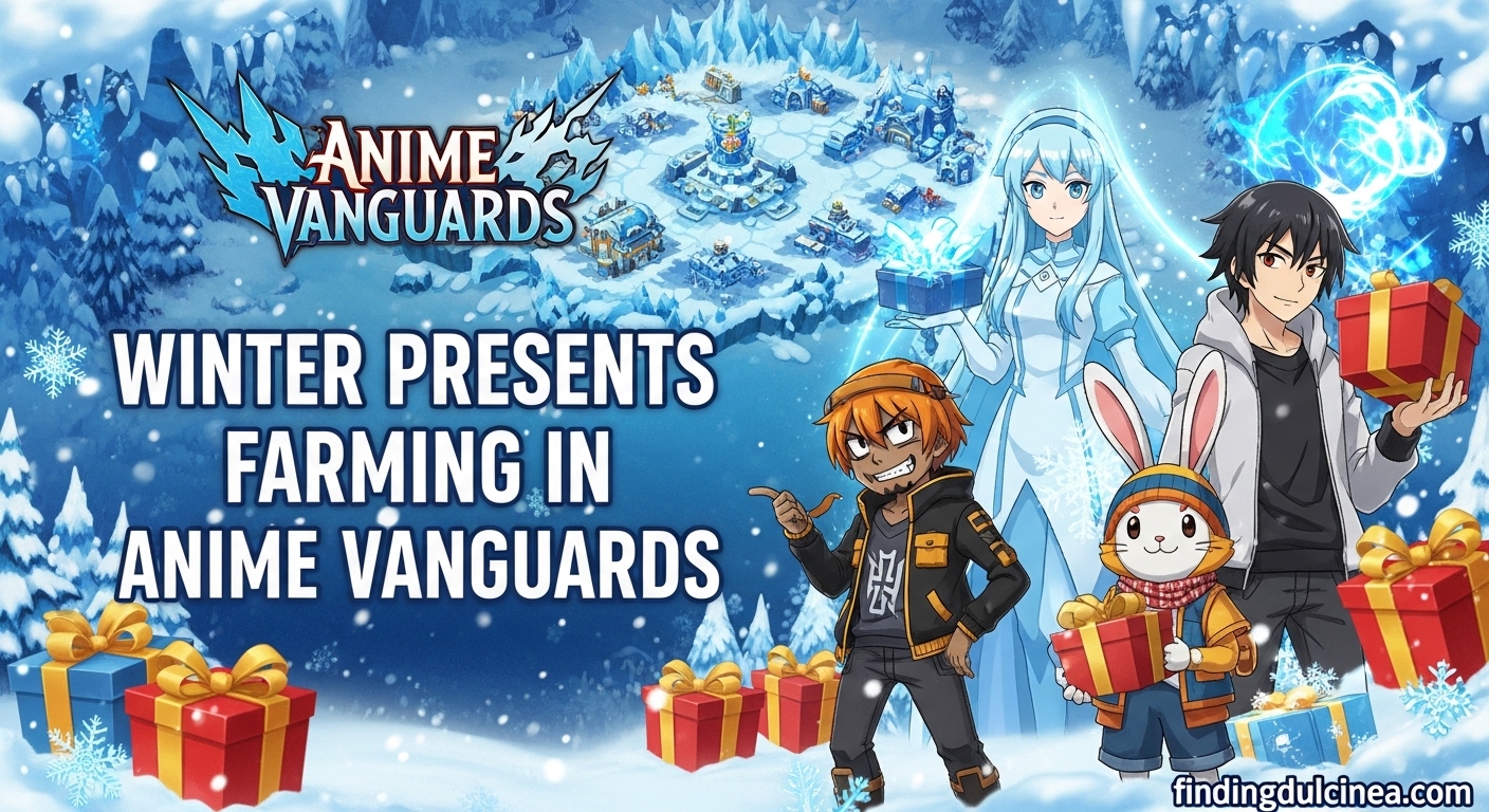Winter Presents Farming in Anime Vanguards