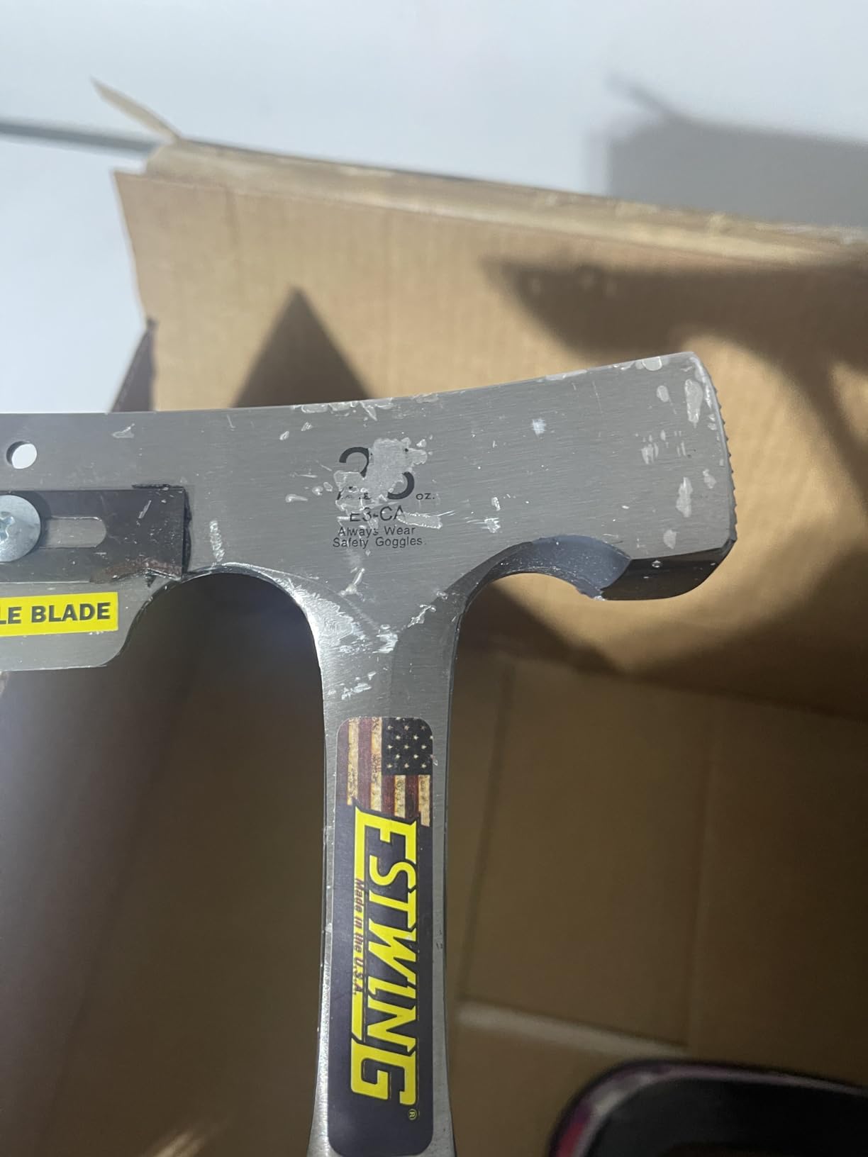 ESTWING Shingler's Hammer - 28 oz Roofer's Tool with Milled Face & Shock Reduction Grip - E3-CA, Silver customer photo 1