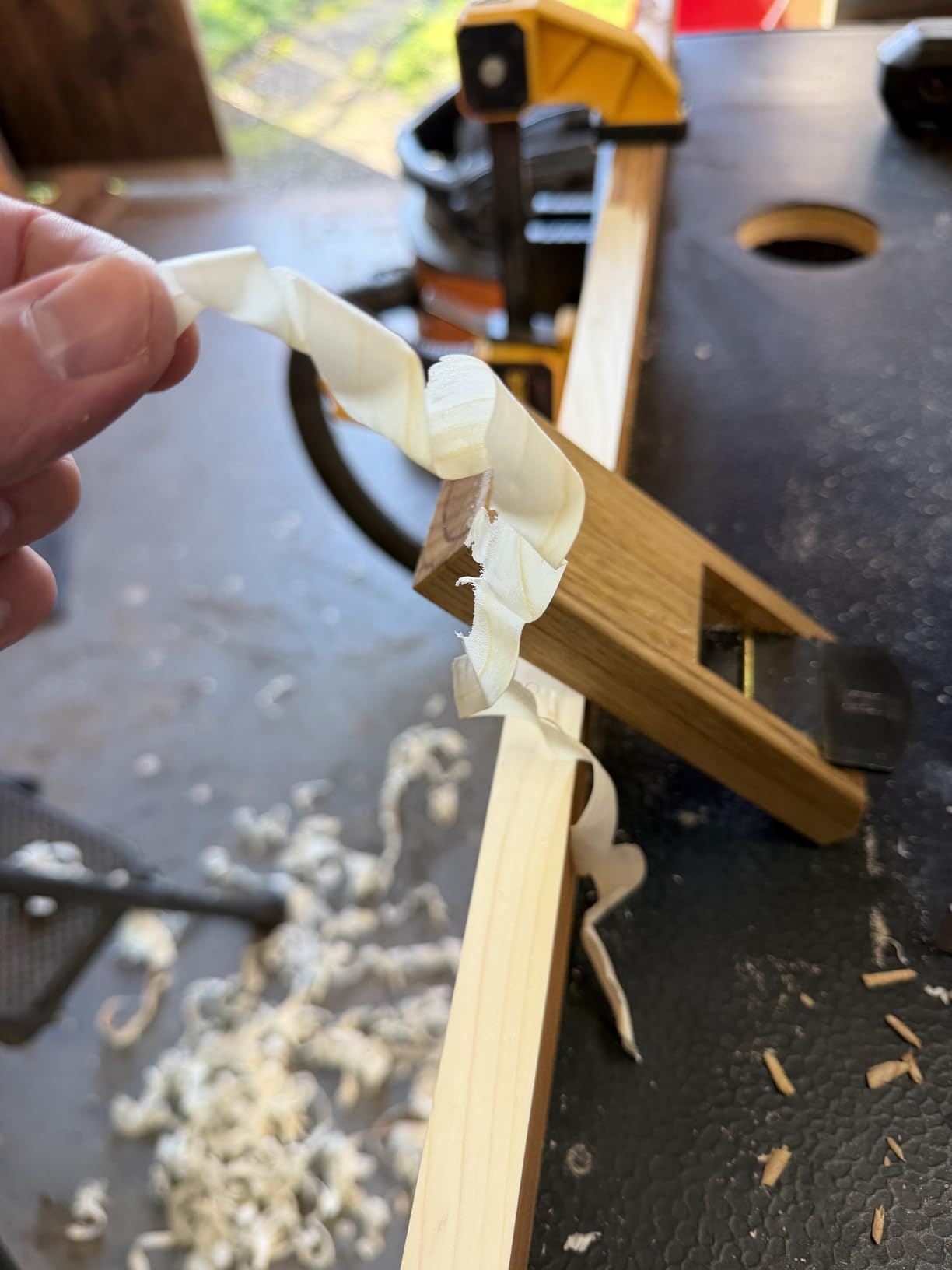 KAKURI Japanese Block Plane 50mm for Woodworking, KANNA Smoothing Plane Manual Hand Planer Tool for Finishing Wood, 9.5 x 2.5 x 2.3 inches, ECO Oak Body, Made in JAPAN customer photo 1