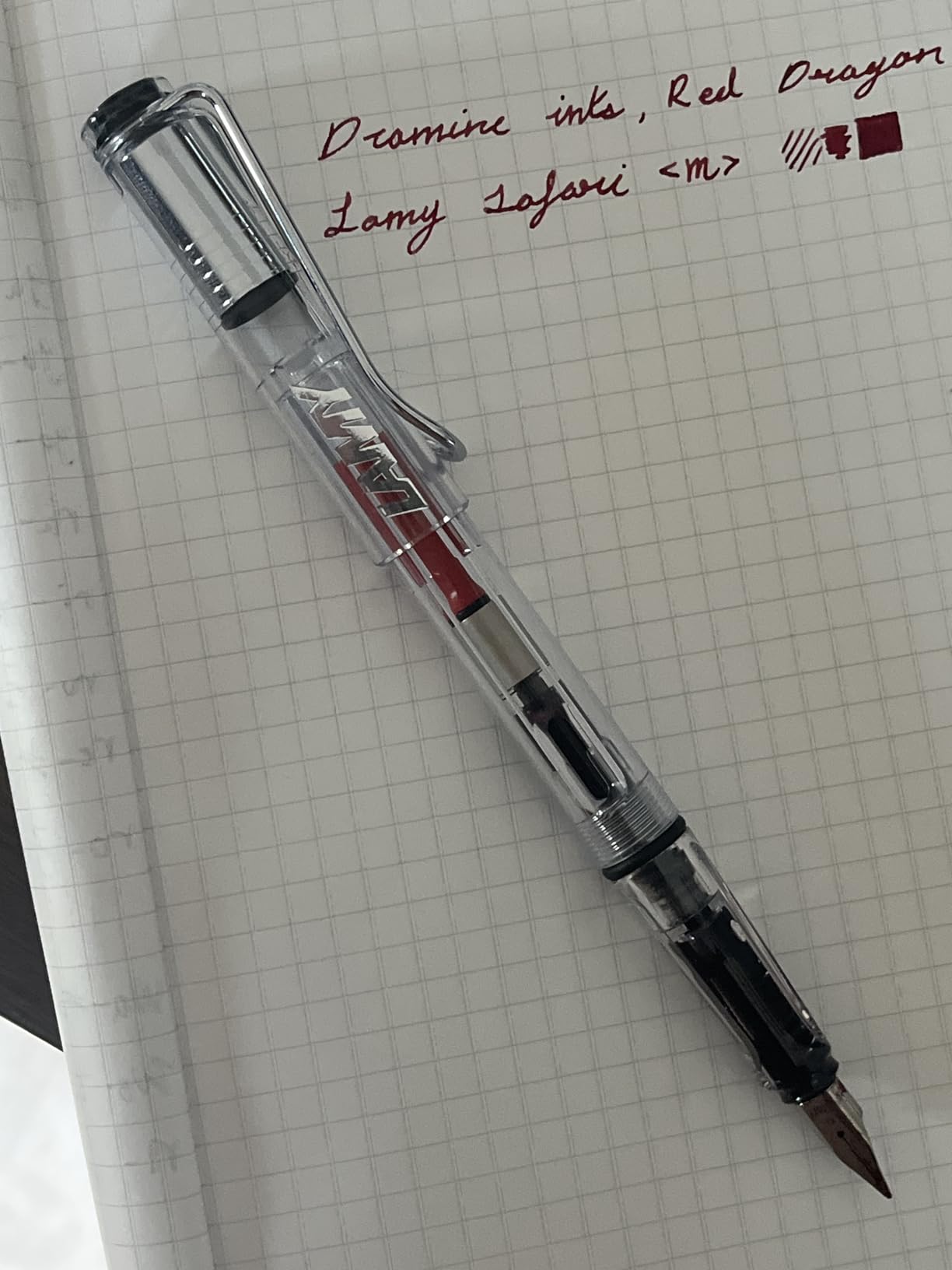 LAMY safari umbra - Fountain Pen with ergonomic grip & polished steel nib in size F - ideal for any Writing & Calligraphy - including LAMY T 10 blue cartridge - Right-Handed customer photo 1