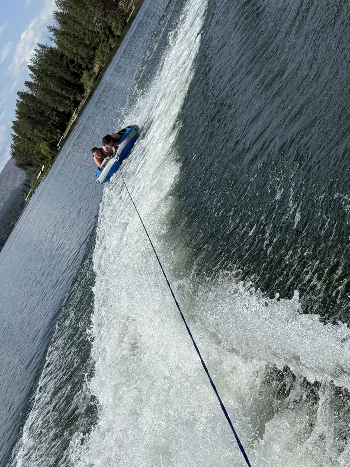 Airhead G-Force Inflatable Towable Tube | 2-4 Rider Models | Dual Tow Points | Full Nylon Cover | Kwik-Connect | Patented Speed Valve | Boat Tubes and Towables customer photo 1