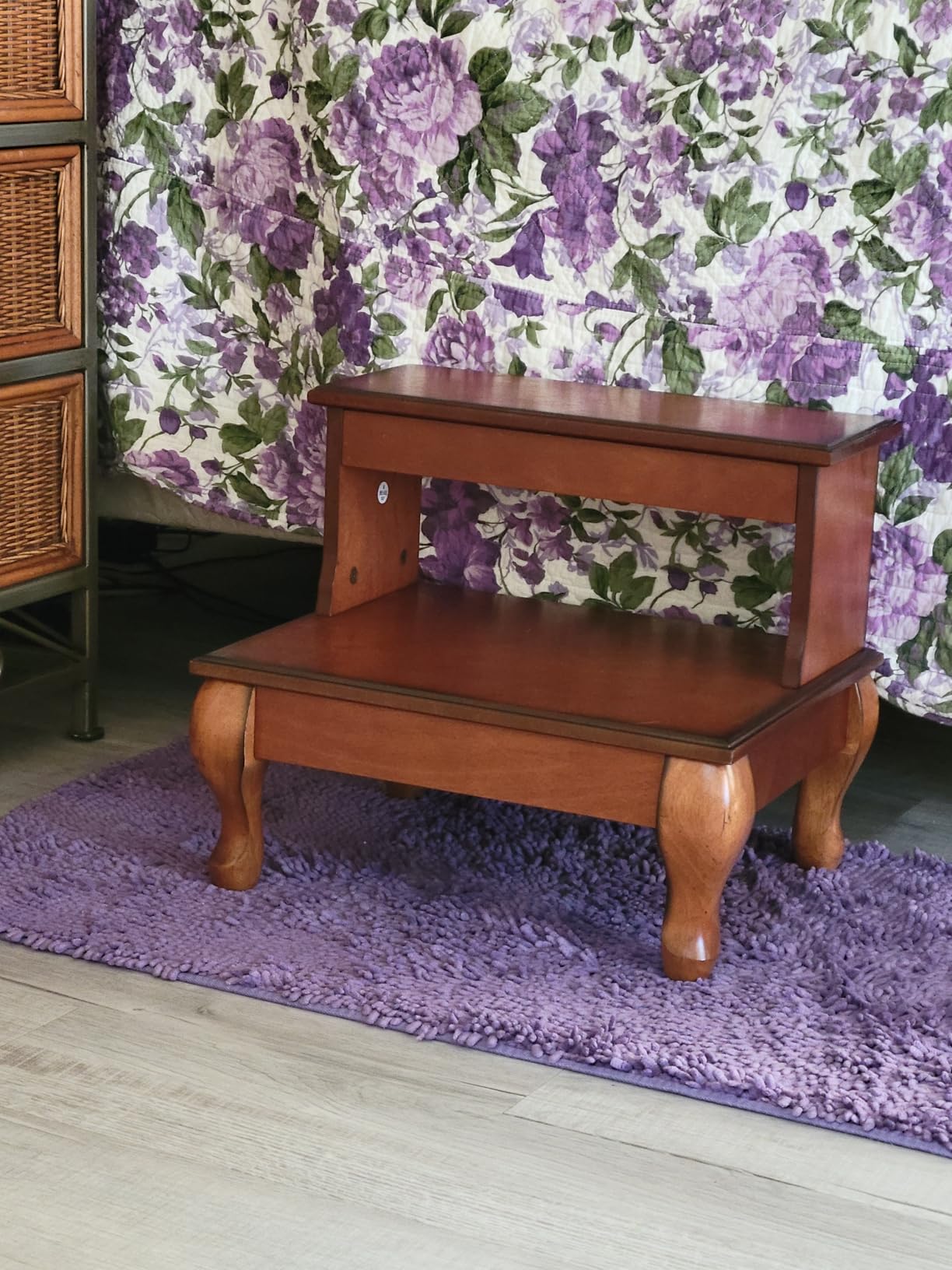 Powell Mimi Attic Cherry Wooden Bed Steps with Hidden Drawer customer photo 1