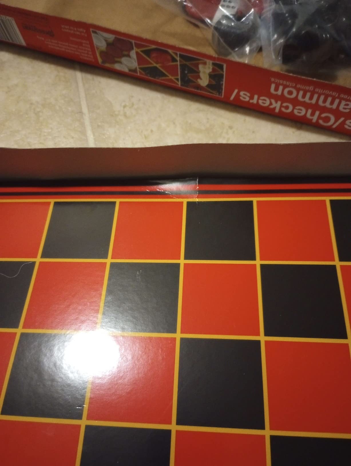 Pressman Chess / Checkers / Backgammon - 3 Games in One with Full Size Staunton Chess Pieces and Interlocking Checkers, 15.62 x 8.00 x 1.50 Inches customer photo 2