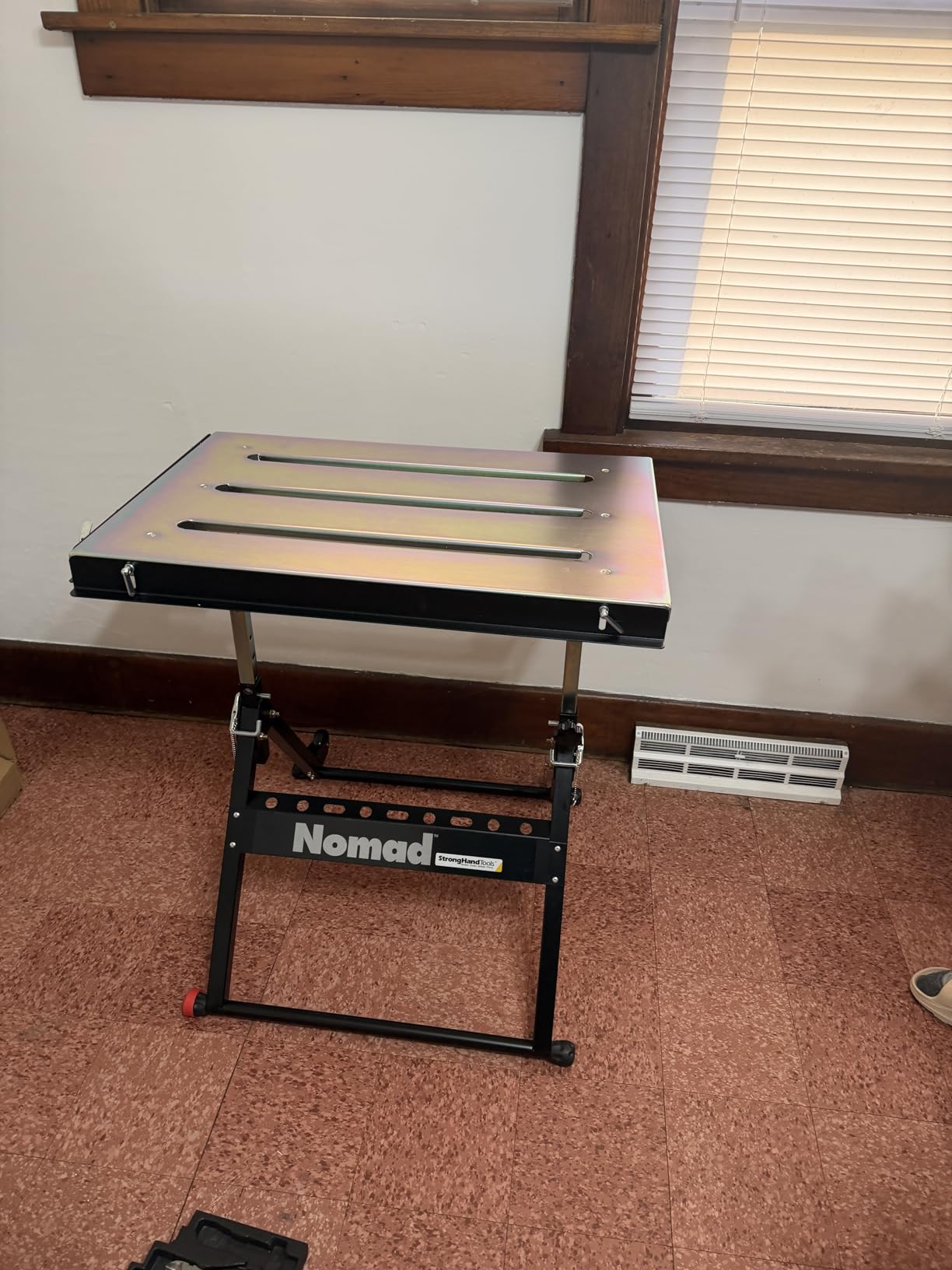 Steel Welding Table, 1.1 (28mm) Tabletop Slots, Adjustable Angle & Height, Casters, Retractable Guide Rails, Eccentric Leveling Foot, TS3020 customer photo 2