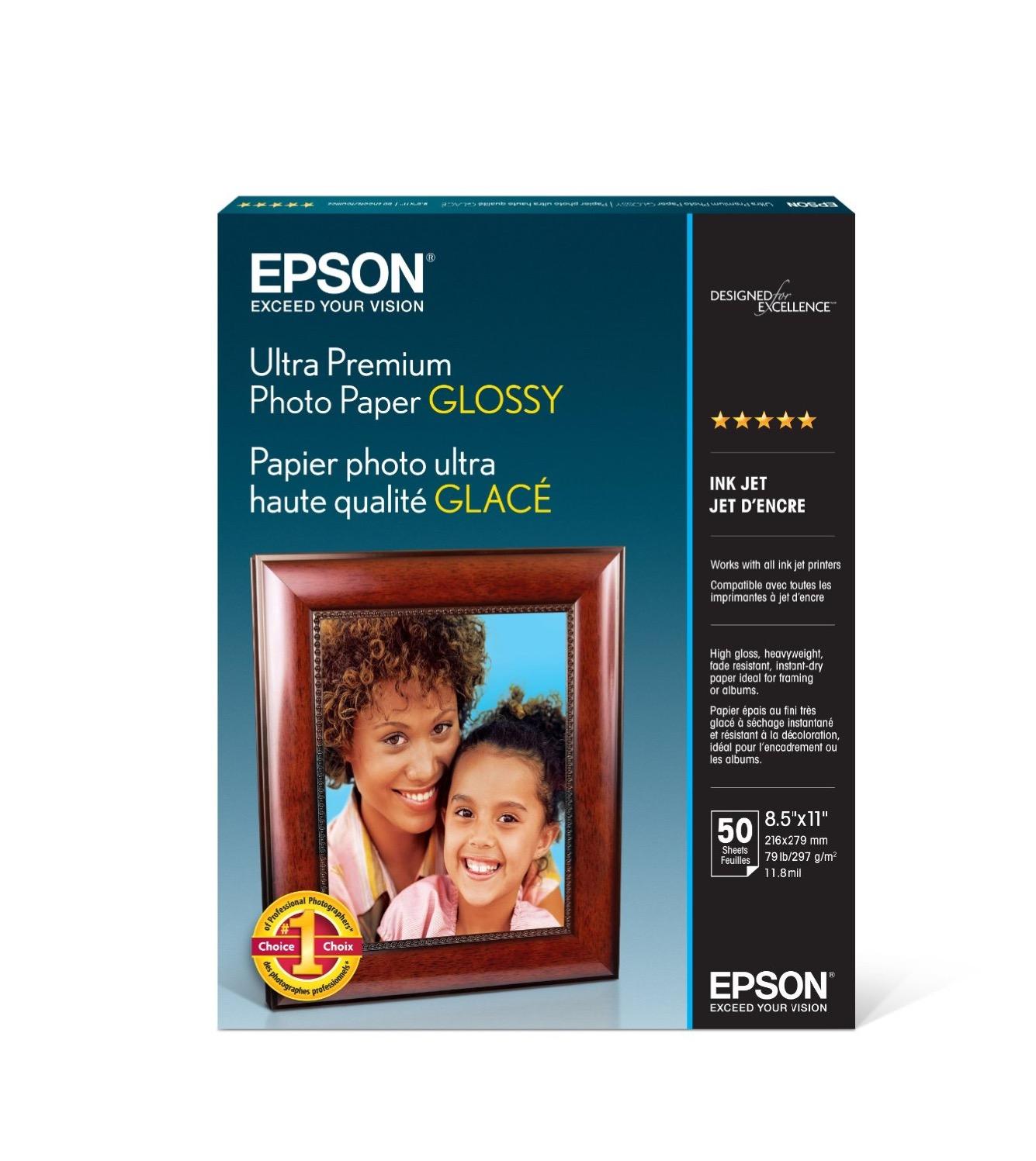 Epson Ultra Premium Photo Paper GLOSSY (8.5x11 Inches, 50 Sheets) customer photo 1