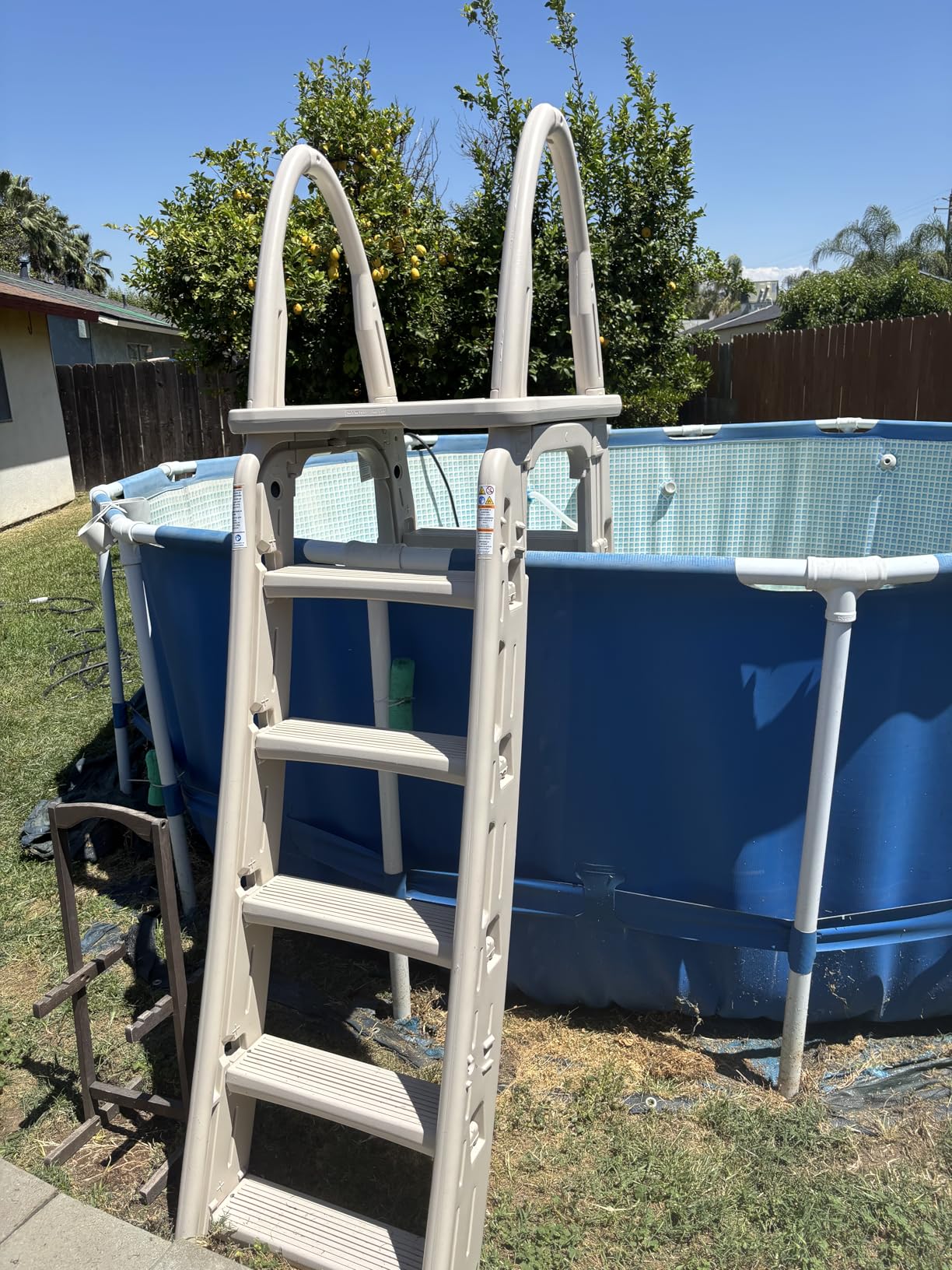 Confer Plastics 7200 Roll Guard A Frame Safety Ladder for Above-Ground Pool Heights 48