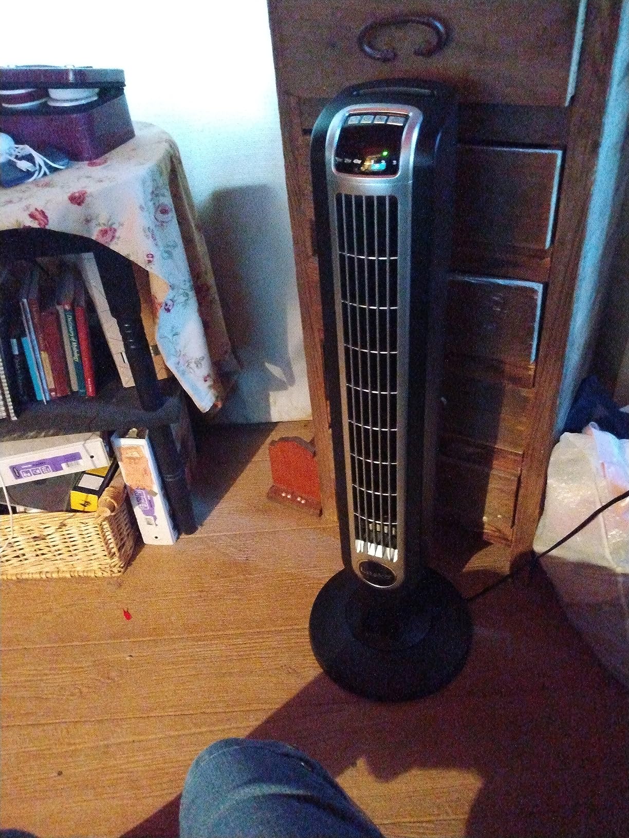 Lasko Oscillating Tower Fan with Remote Control, 3 Quiet Speeds, Timer for Bedroom, Kitchen, Office Use, White, 36