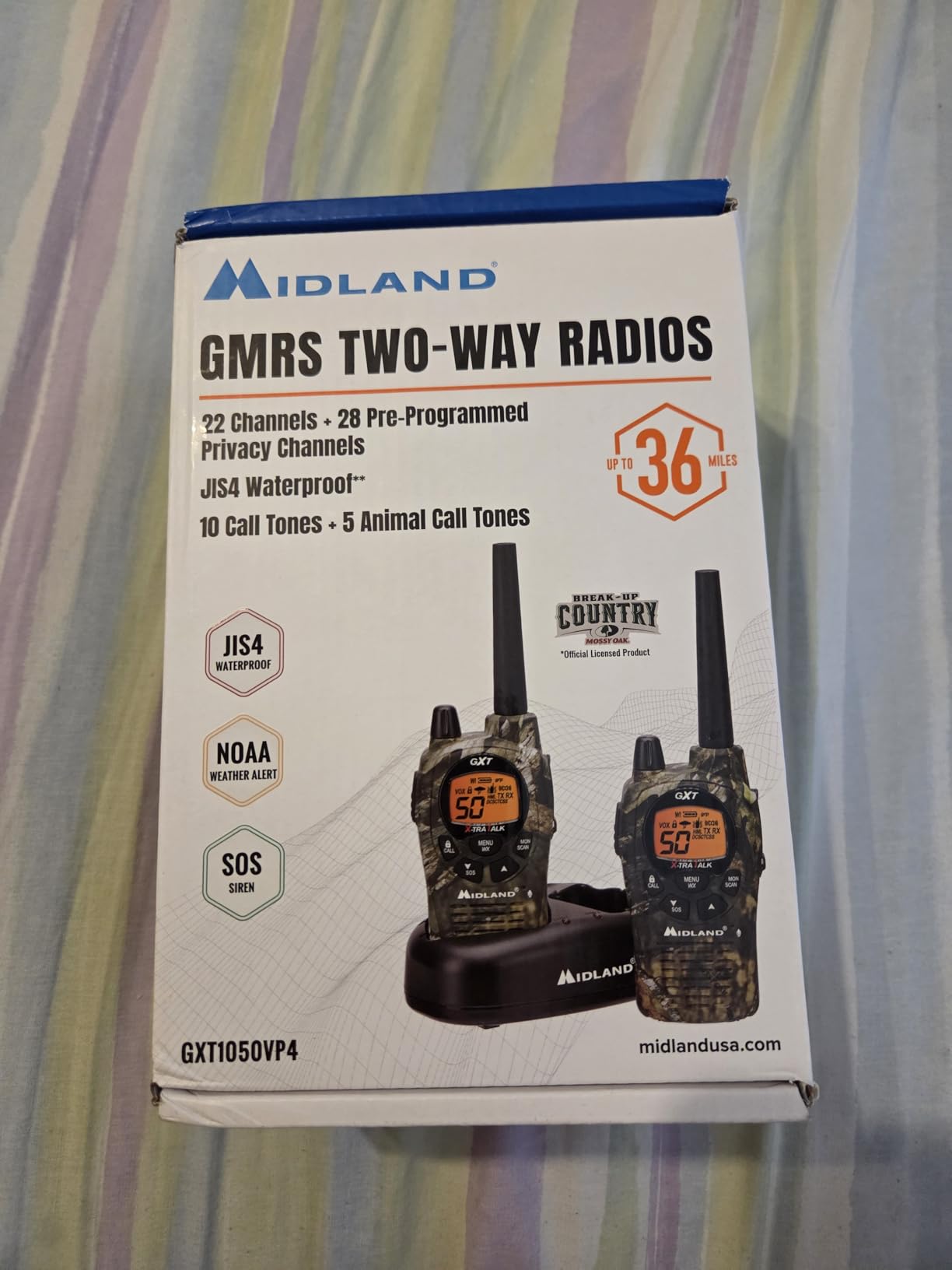 Midland GXT1000VP4 GMRS Two-Way Radio (50 Channel, Long Range, 142 Privacy Codes, SOS, NOAA, Rechargeable, 2-Pack) customer photo 2
