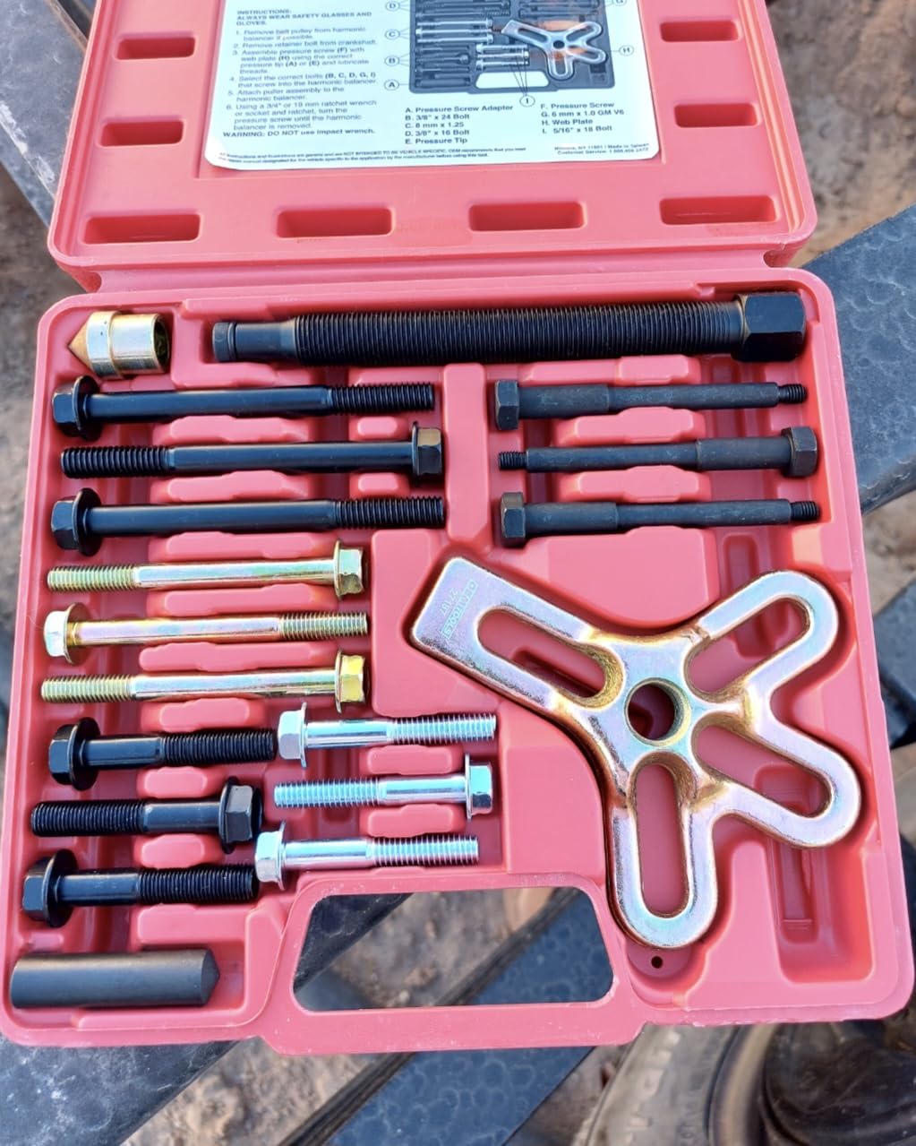 Powerbuilt Harmonic Balancer Puller and Installer Tool Set, Install and Remove Kit, Cars and Light Trucks, Storage Case - 648637 customer photo 2