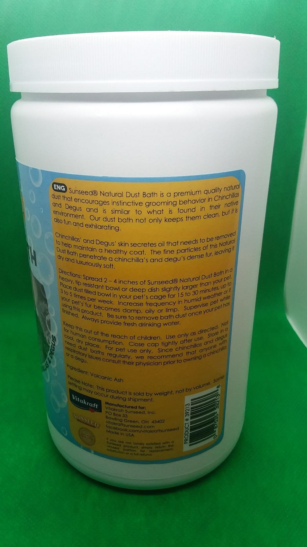 (2 Pack) Sunseed Natural Dust Bath for Chinchillas, 30 Ounces Per Container customer photo 1
