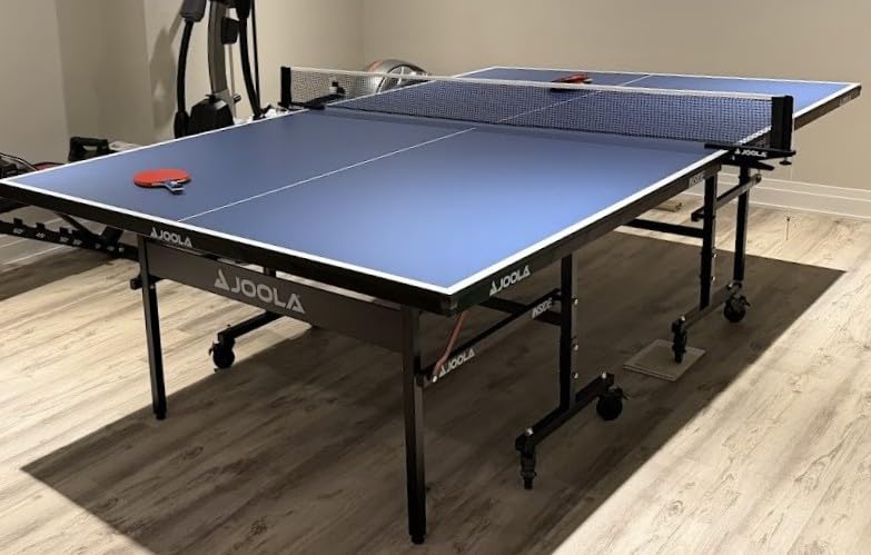 JOOLA Inside Professional MDF Indoor Ping Pong Table with Quick Clamp Table Tennis Net and Post Set - 10 Minute Easy Assembly - Tournament Quality - Foldable with Single Player Playback Mode customer photo 1